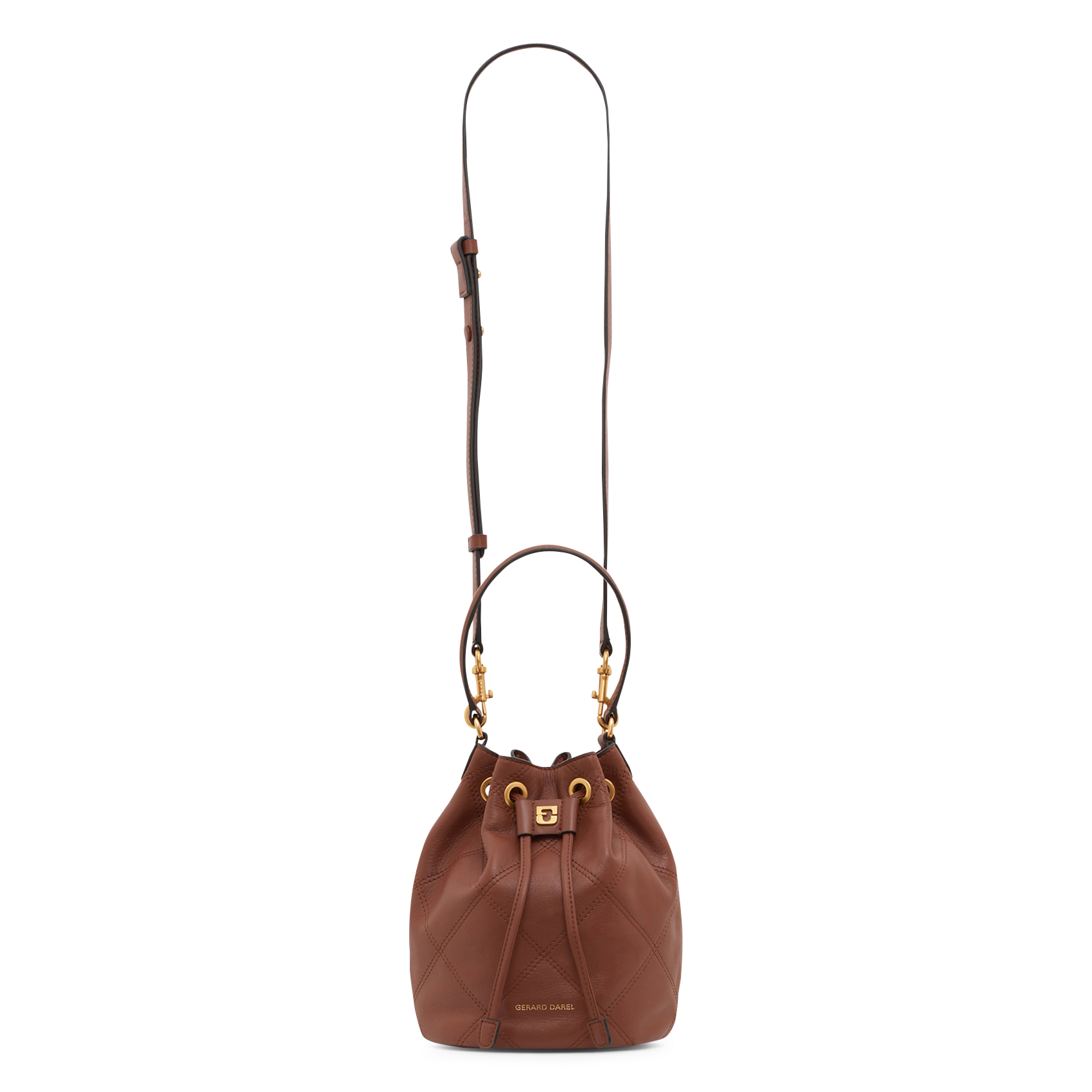 Leren bucket bag om in de hand te dragen GERARD DAREL