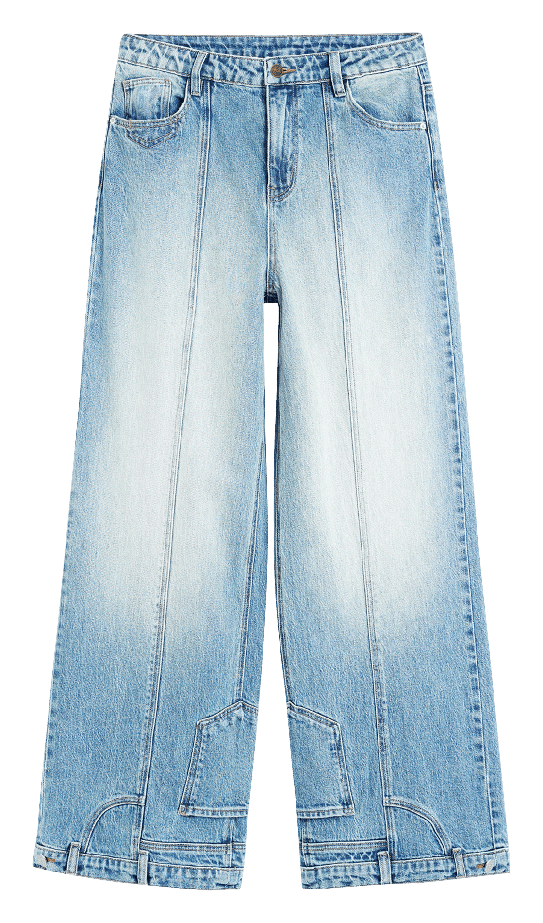 Jean large en coton mélangé DESIGUAL Bleu