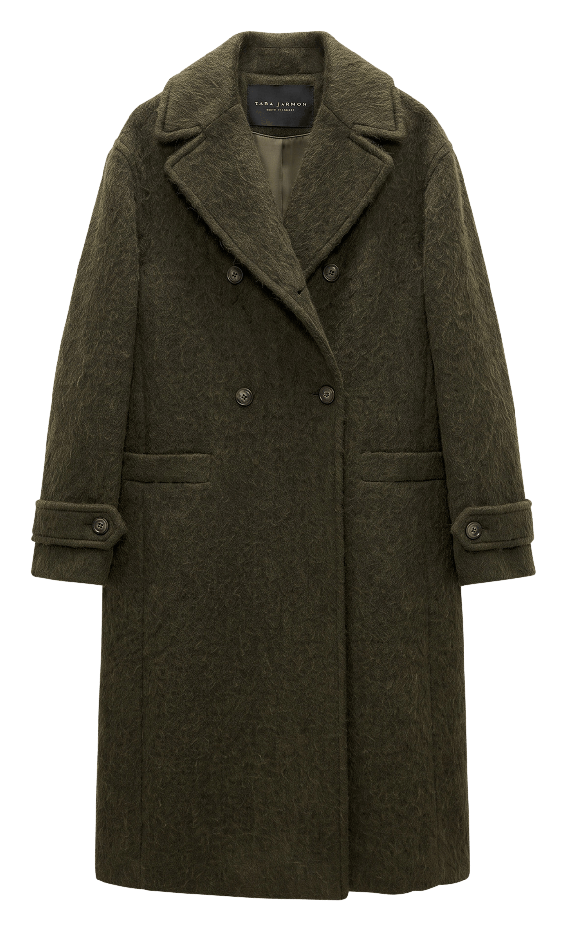 Manteau col tailleur en laine TARA JARMON Vert