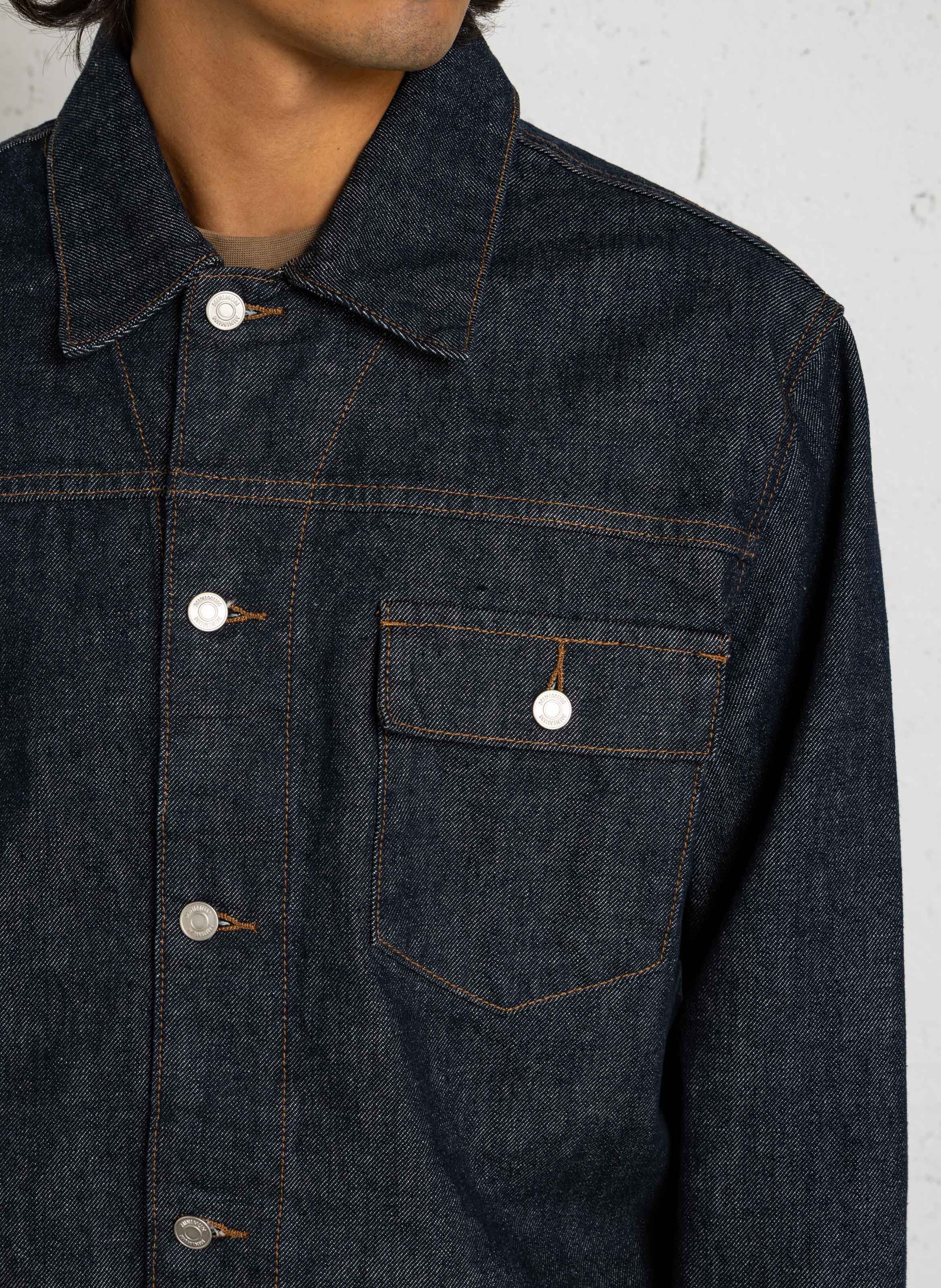 Veste ample boutonnée en denim MINIMUM Bleu