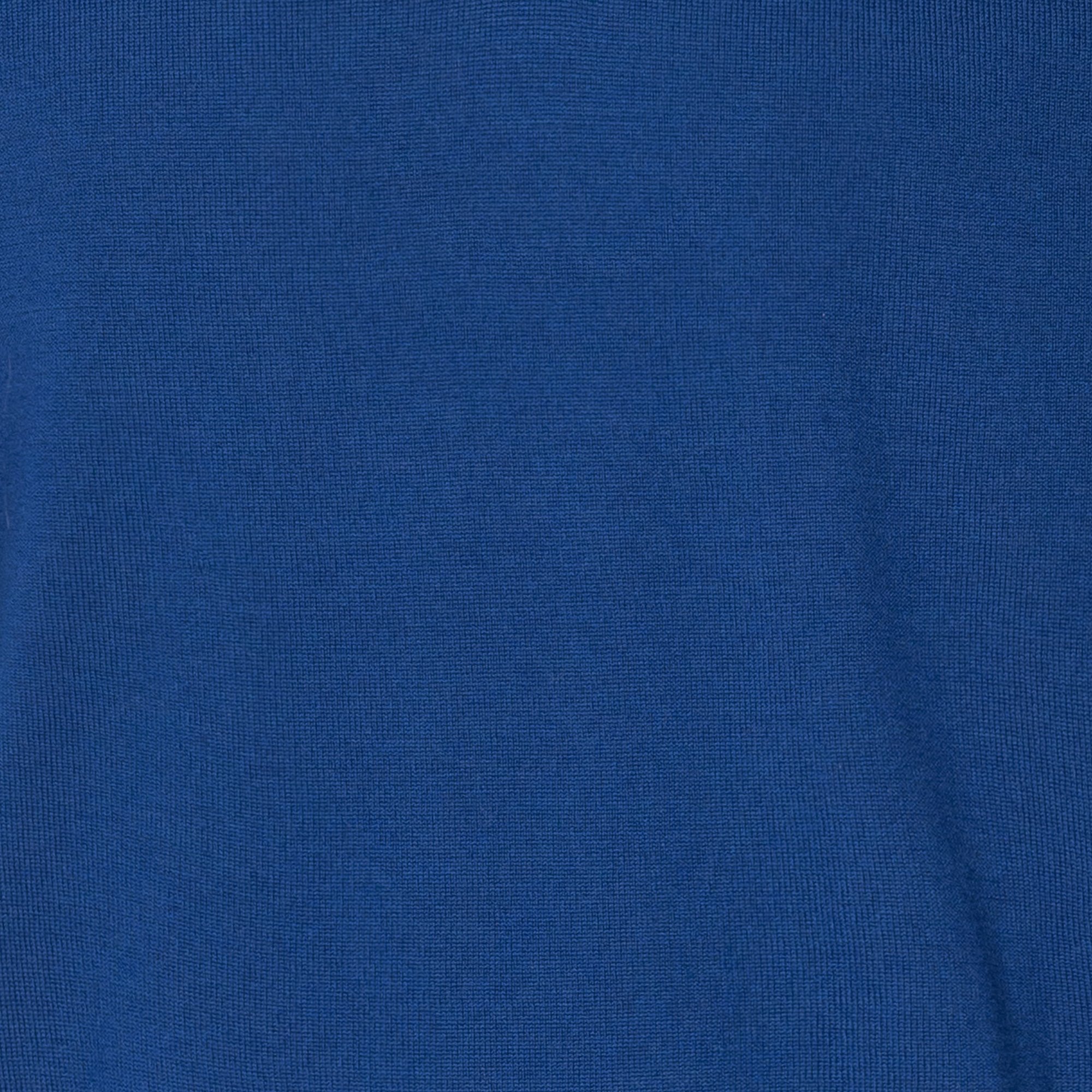 Wollpullover mit V-Ausschnitt, Regular Fit AU PRINTEMPS PARIS Blau