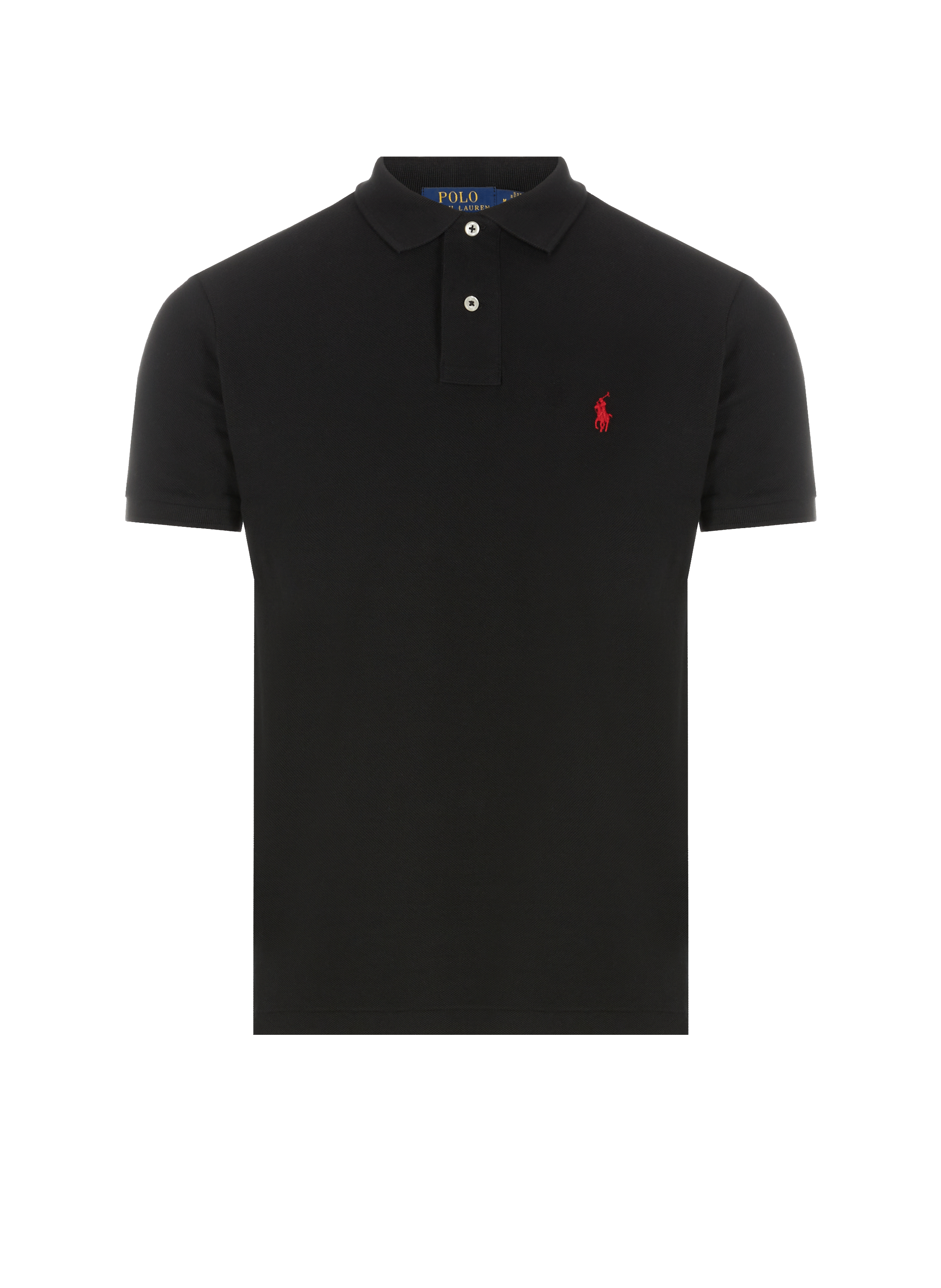 Short-sleeved cotton piqué polo shirt POLO RALPH LAUREN Black