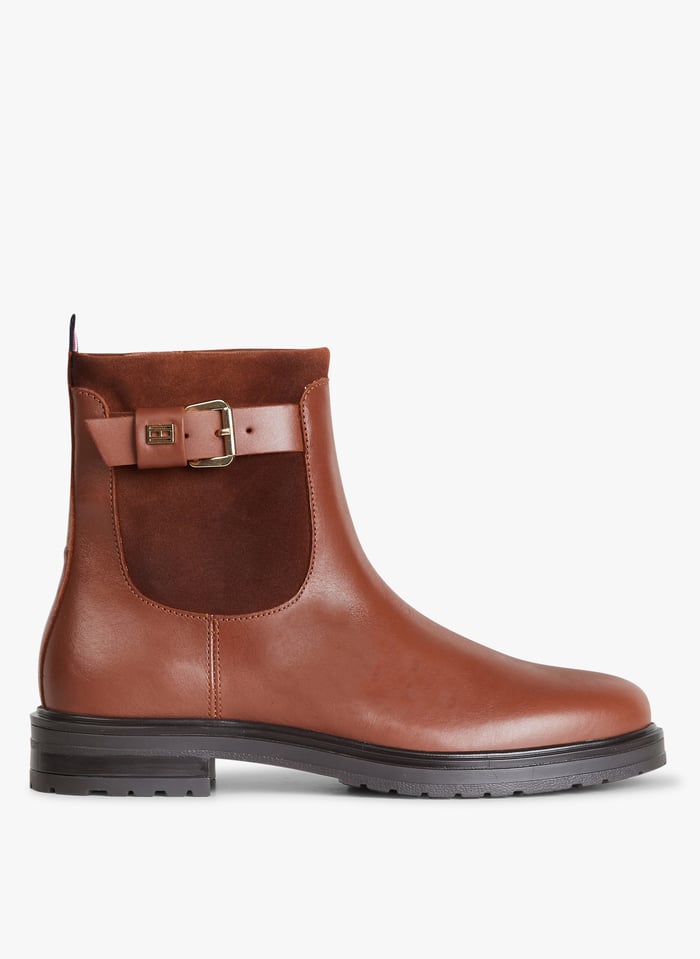 Bottines en cuir Marron