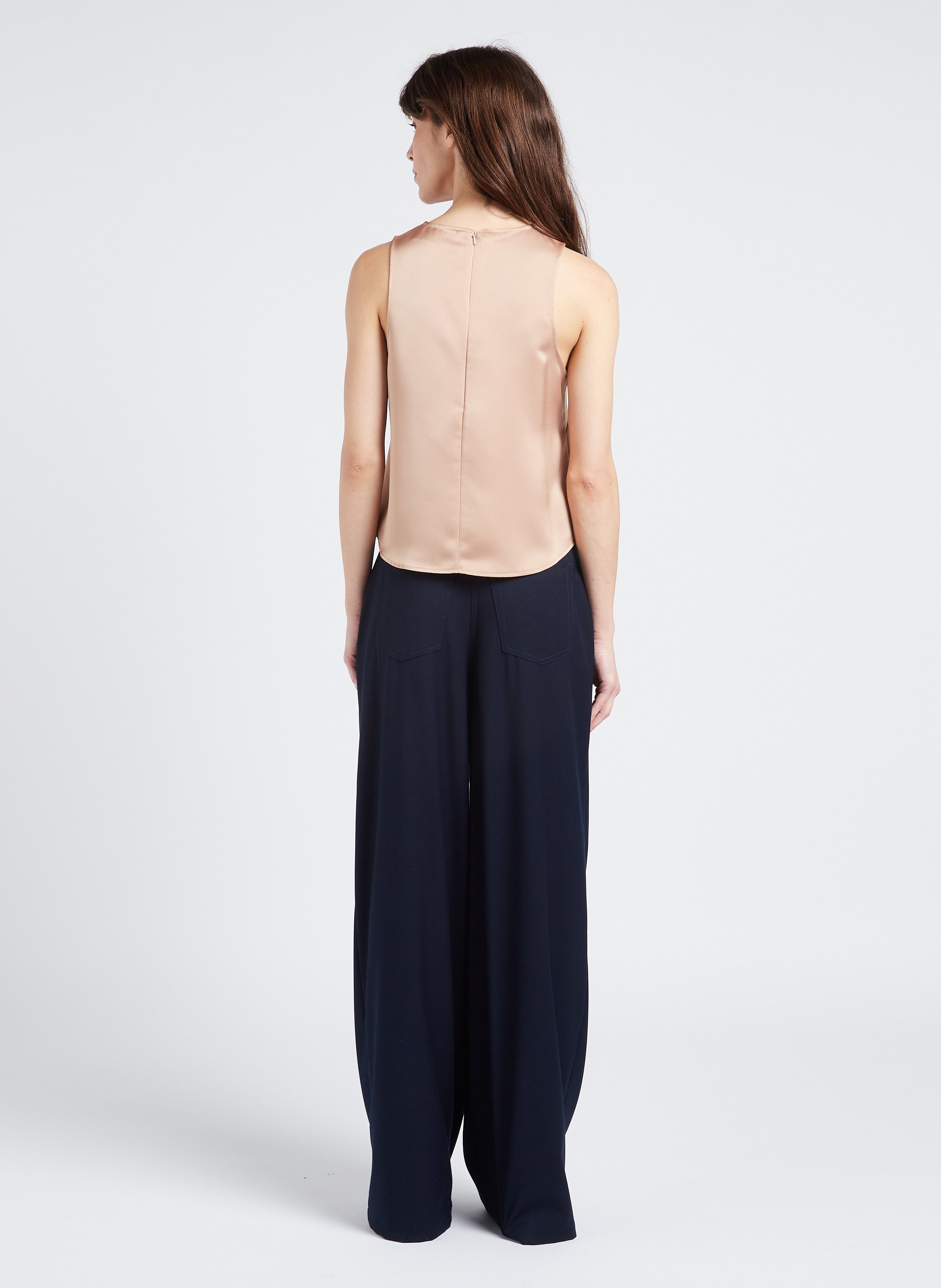 Weite Bundfaltenhose mit hohem Bund COLLECTORS CLUB Blau