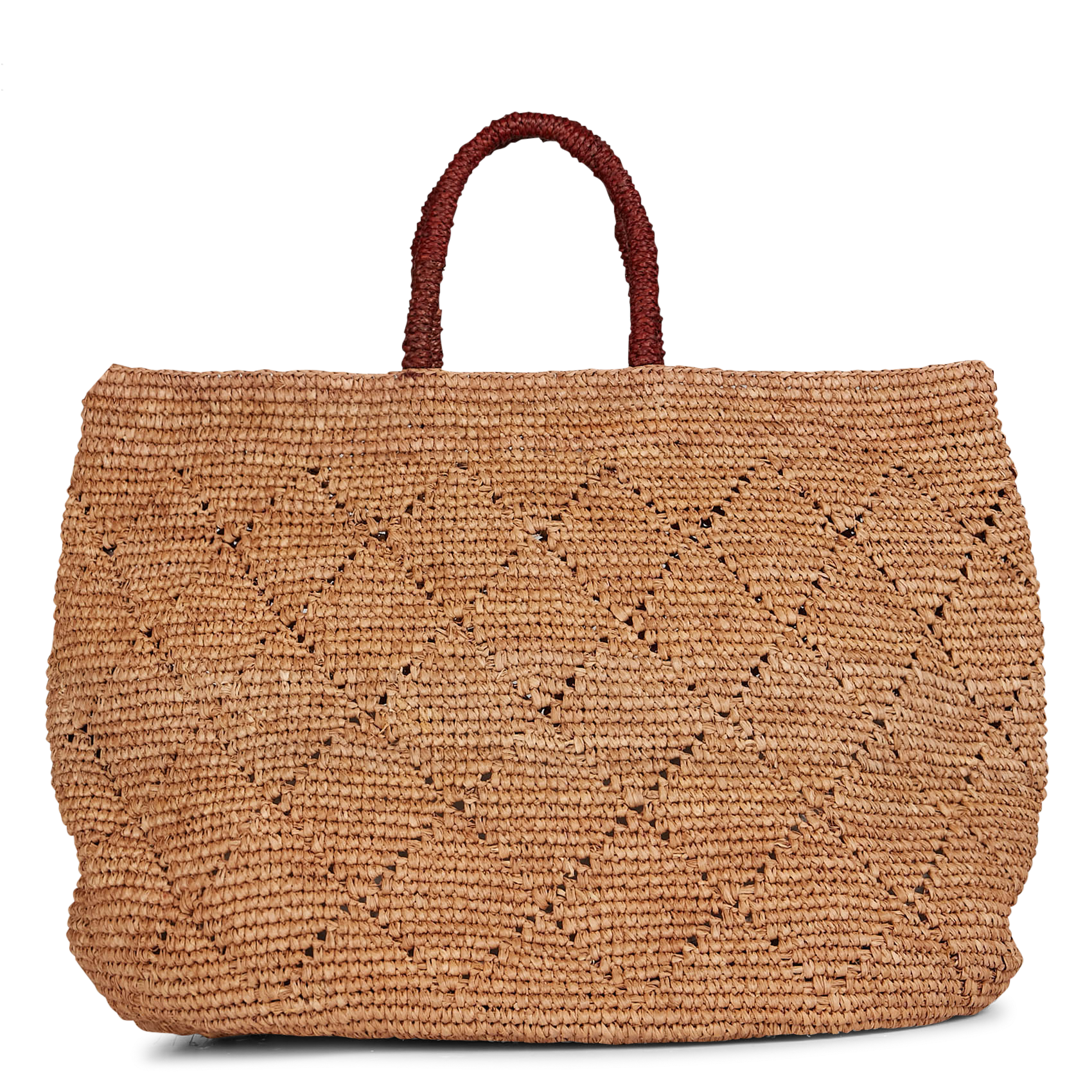 Raffia tote bag CAMALYA Brown