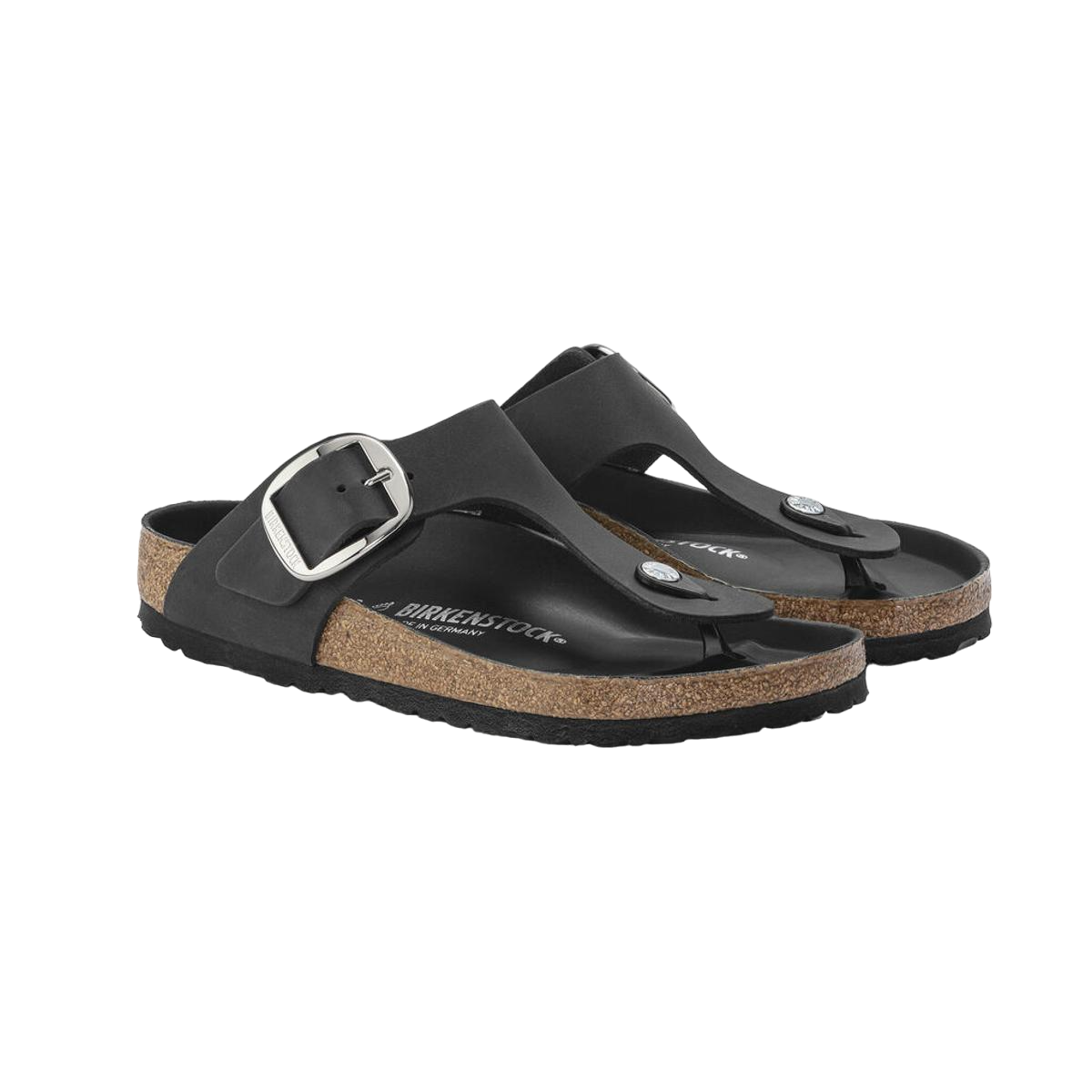 Faux leather sandals BIRKENSTOCK Black