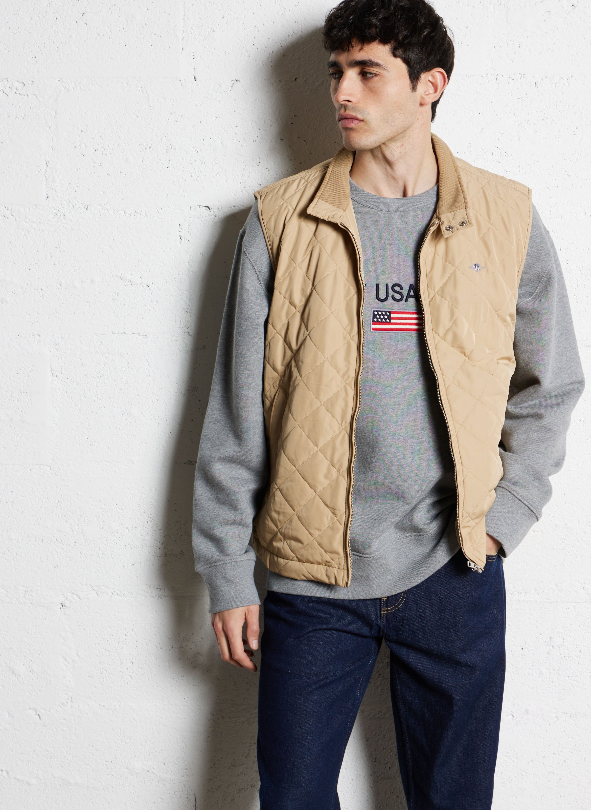Quilted straight jacket with high collar GANT