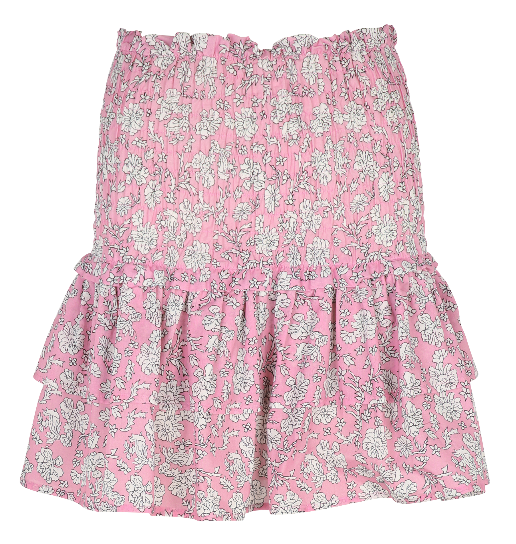 Korte, katoenen rok THE NEW SOCIETY Roze