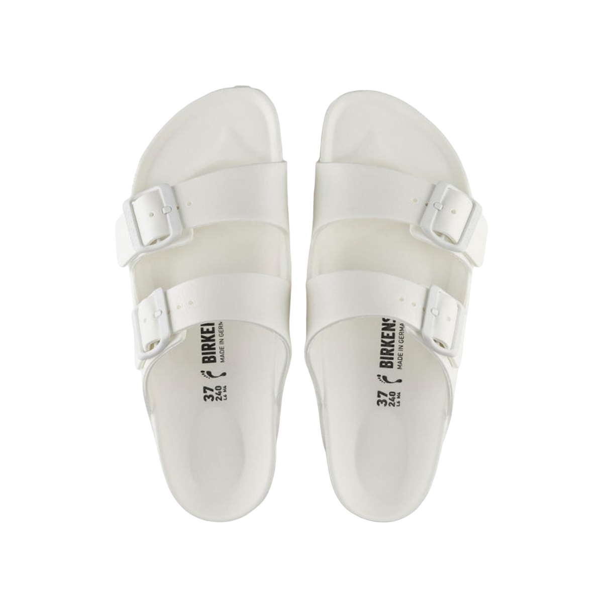 Faux leather sandals BIRKENSTOCK White