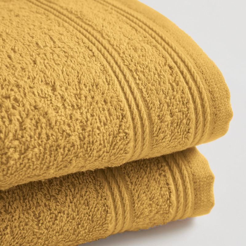 100% combed cotton hand towel COTON PUR Yellow