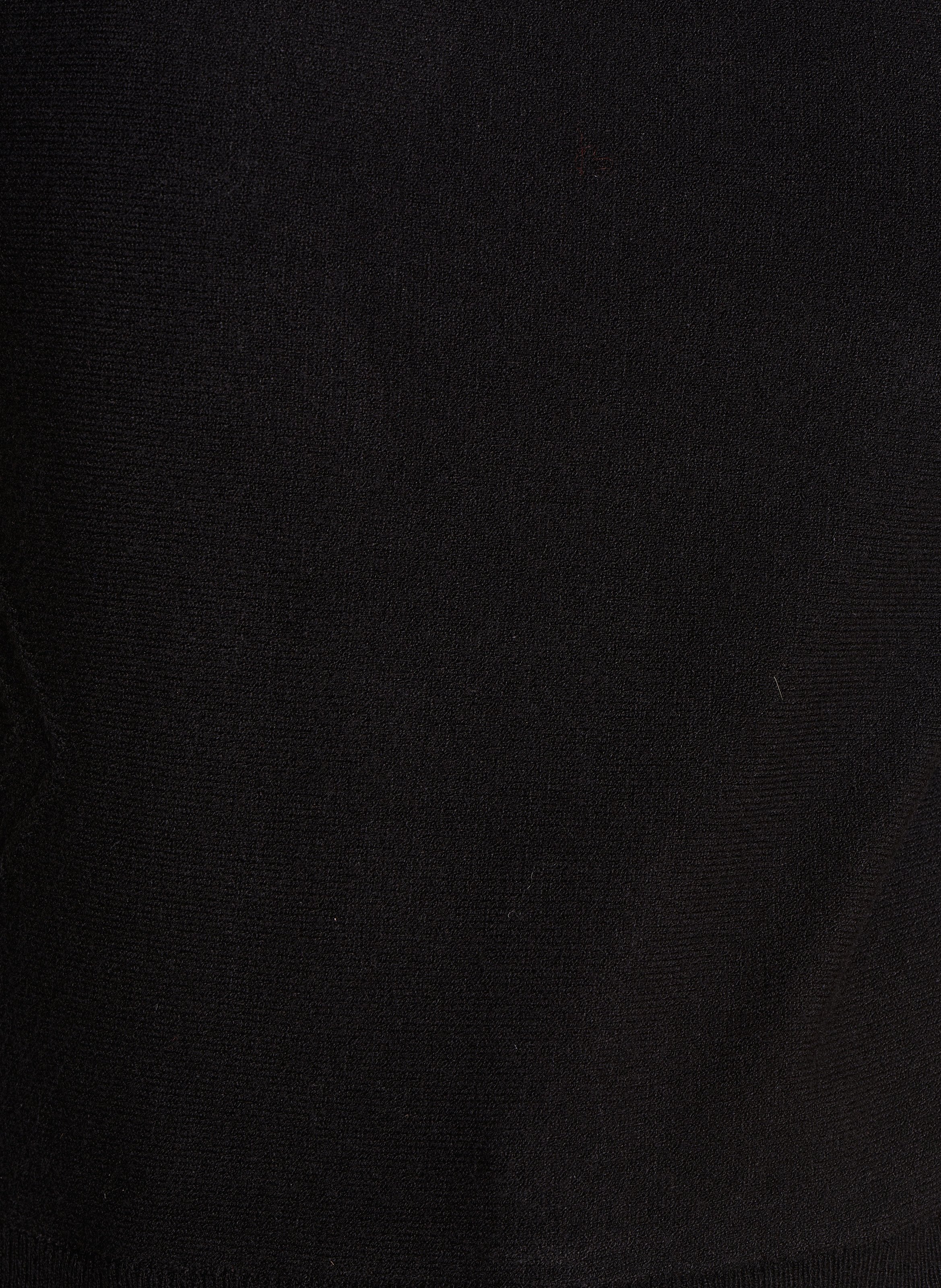 Straight knitted round-neck sweater LA FEE MARABOUTEE Black