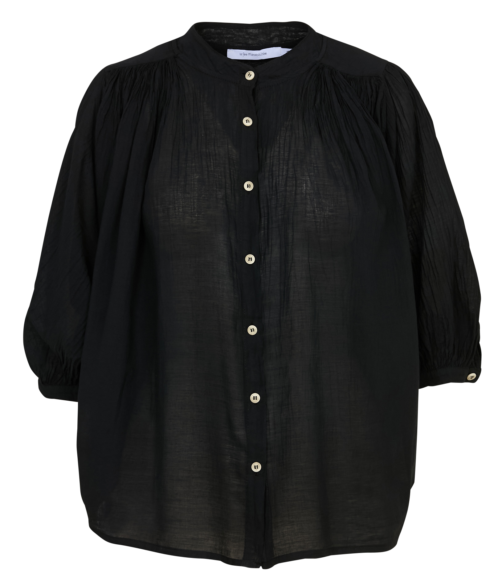 Capri plain oversized shirt LA FEE MARABOUTEE Black