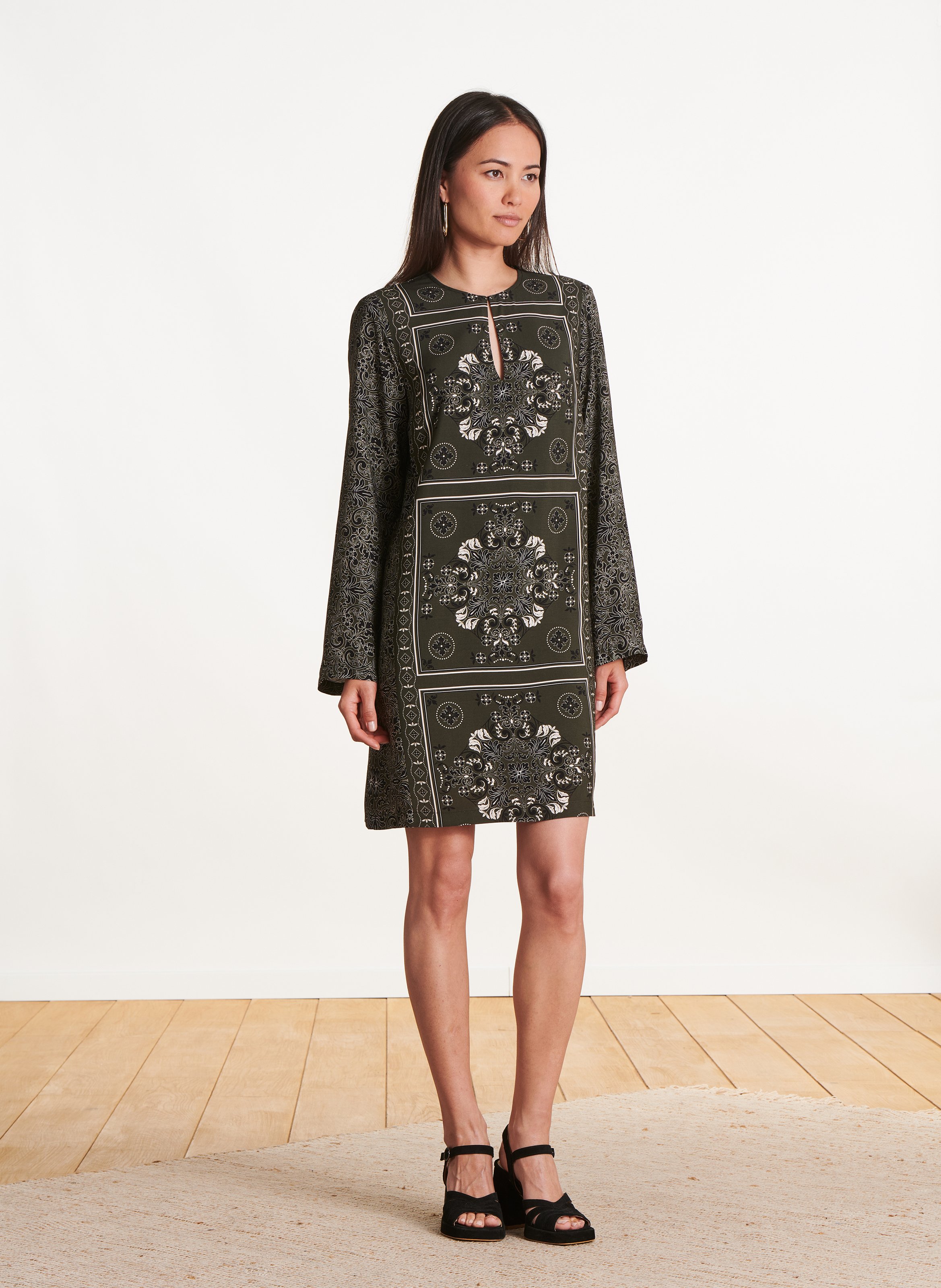 Birmane printed dress LA FEE MARABOUTEE Green