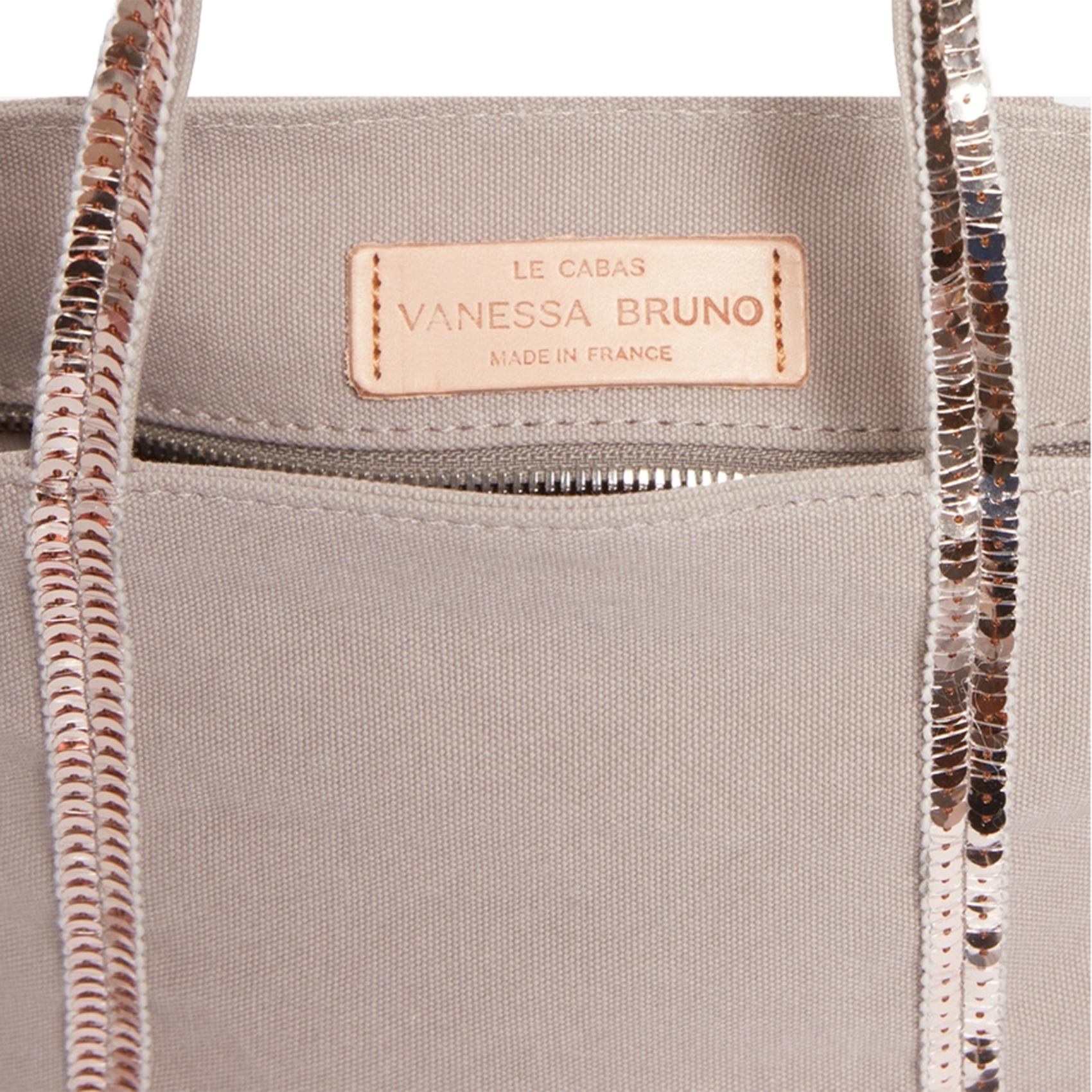 Cabas S en coton à sequins VANESSA BRUNO Rose