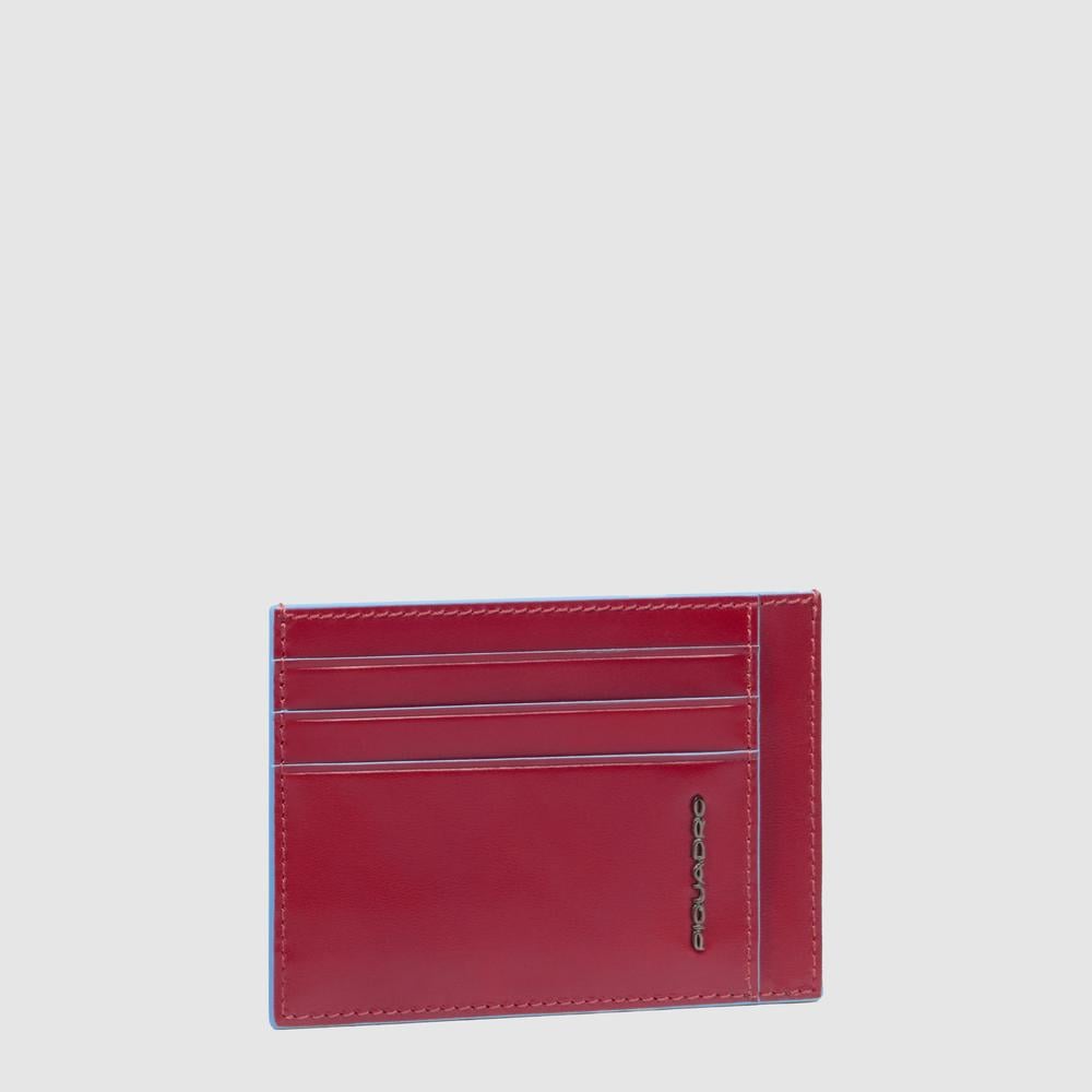 - 100% leather, - 6 cardholder slots, - 1 central compartment, - Size: L10 x H7 cm. PIQUADRO Red