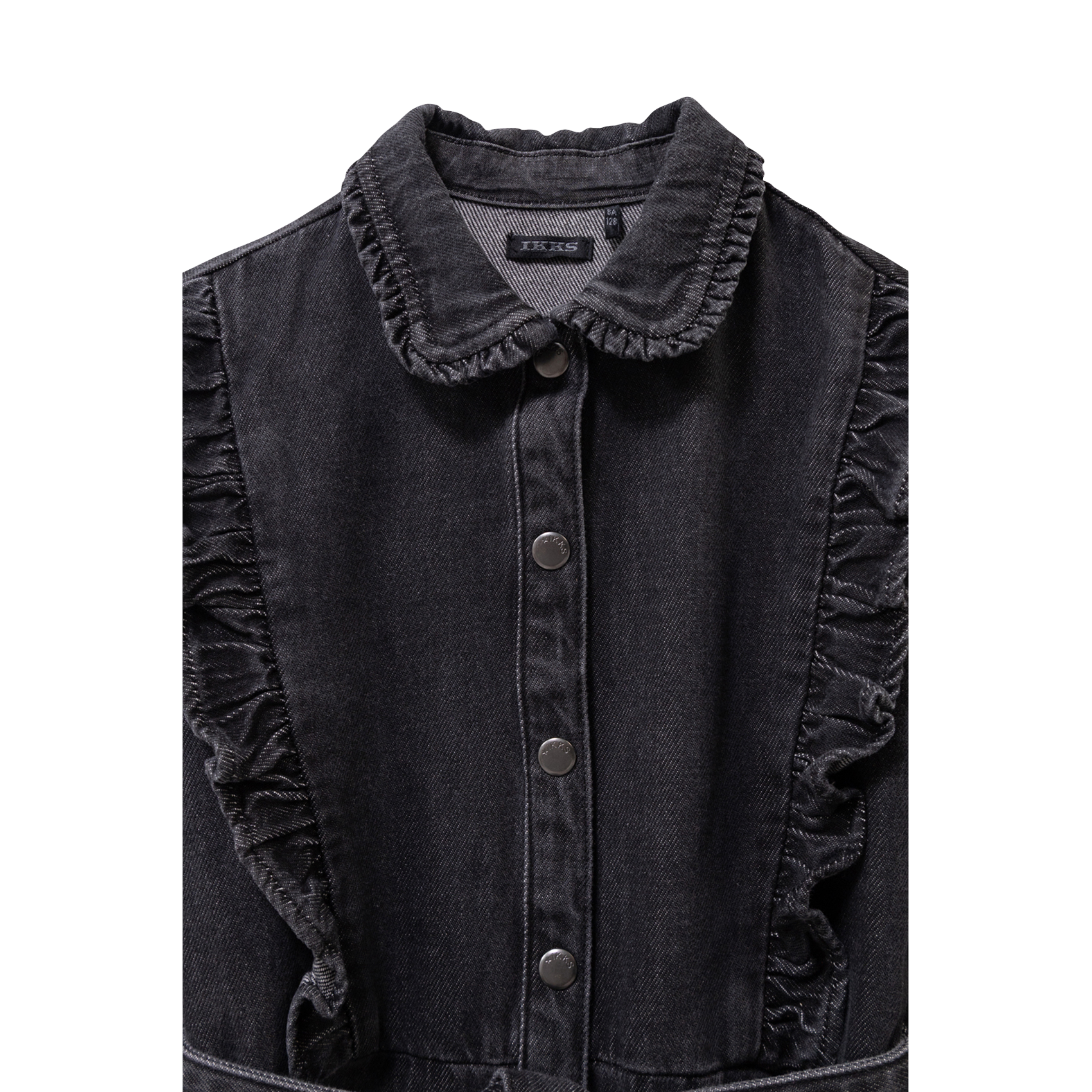 - Schmale Träger zum Binden - Ringerrücken - Weiter Schnitt - Raffung - 100 % Baumwolle - Gefüttert - Rückenhöhe: 94 cm. IKKS JUNIOR Grau