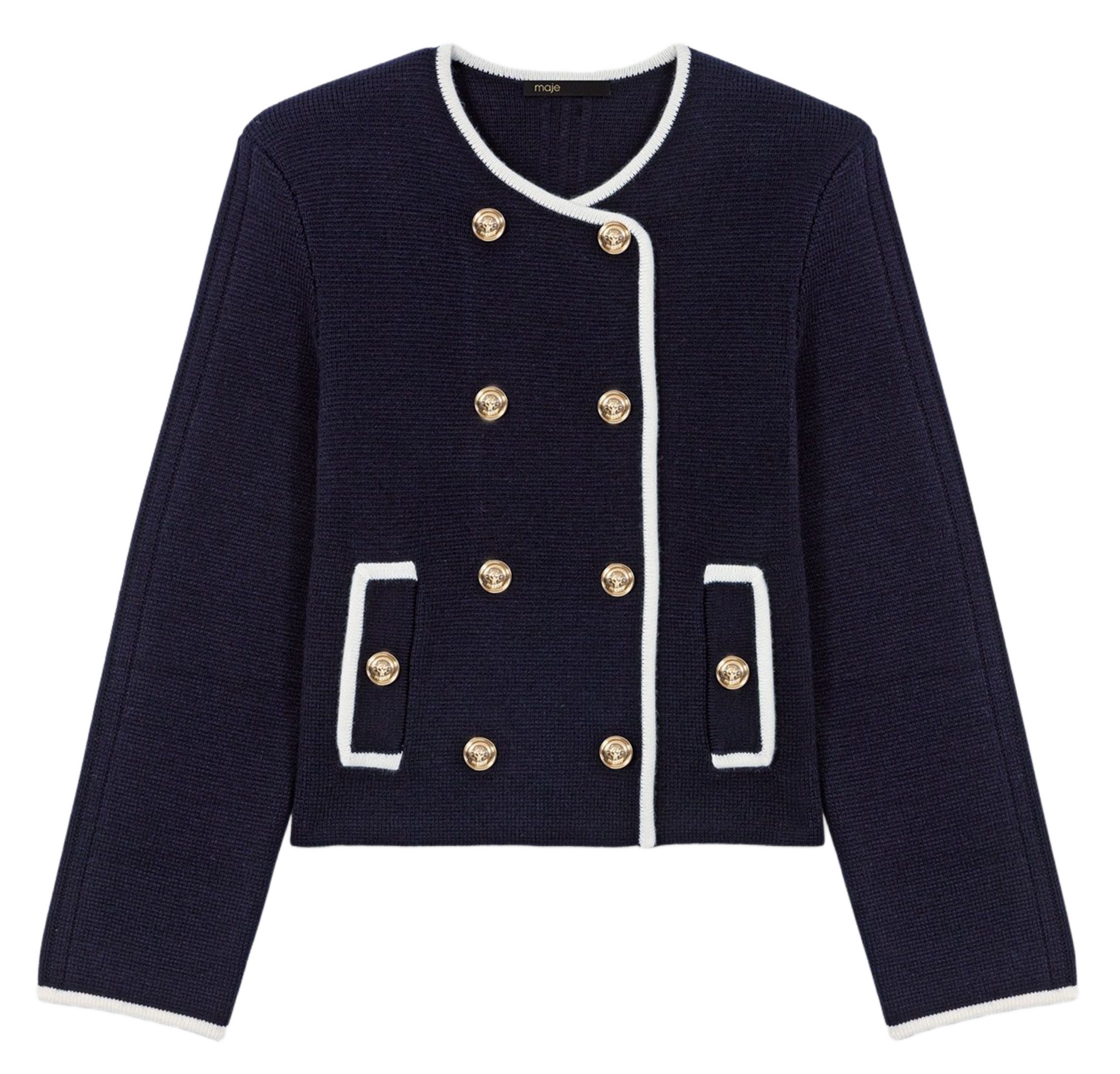 Cardigan met ronde hals MAJE Blauw