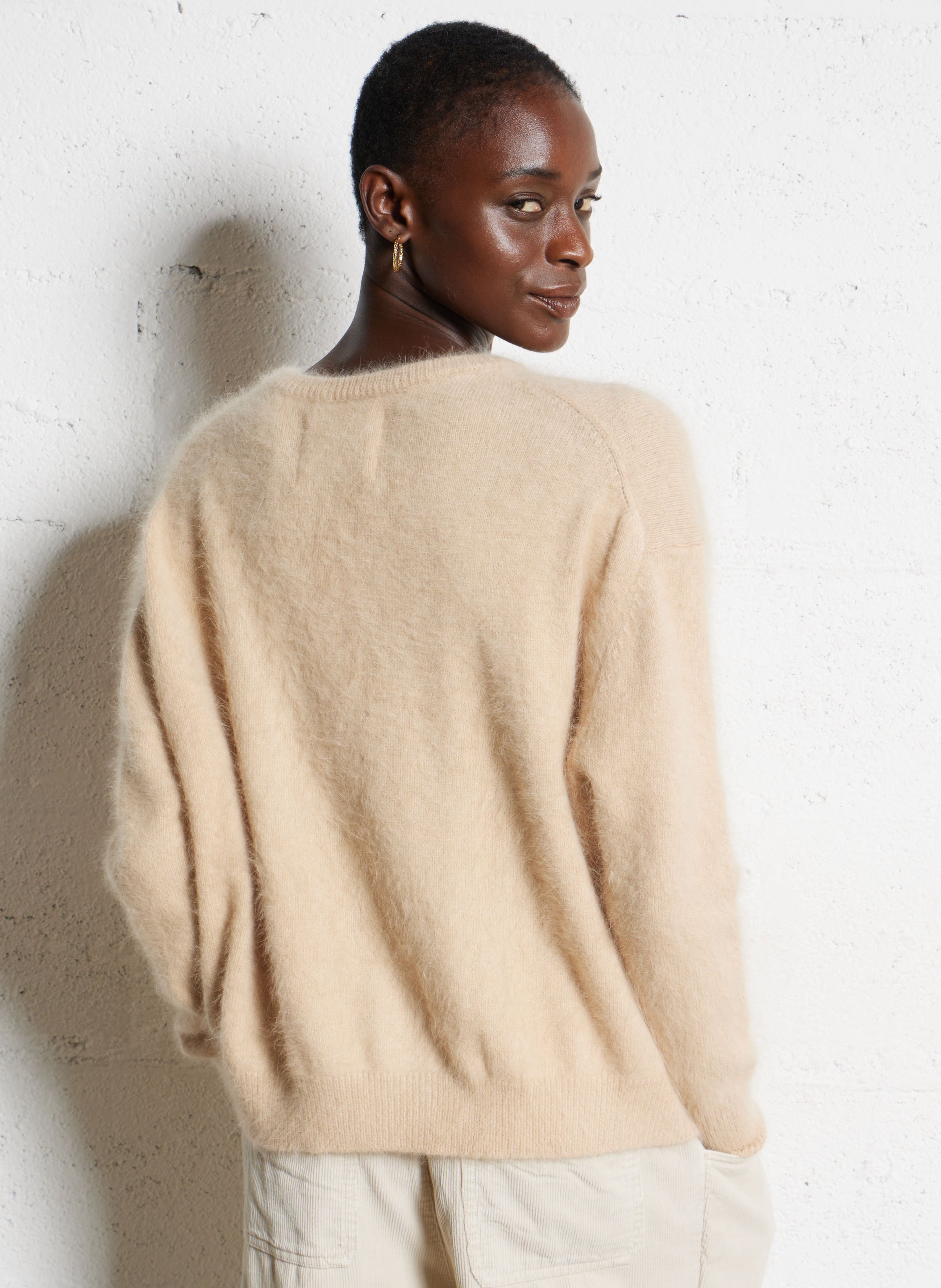 Vest met ronde hals - wolblend BELLEROSE Beige