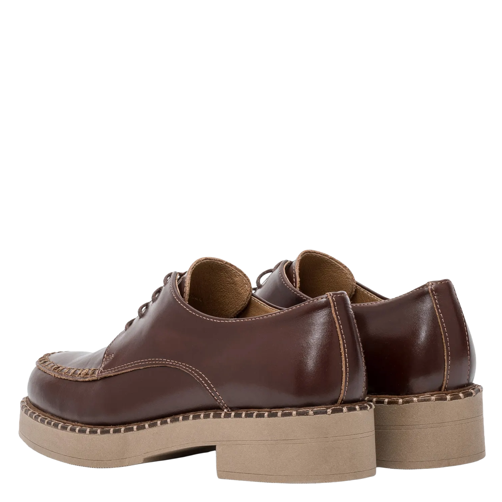 Derbies en cuir BOCAGE Marron