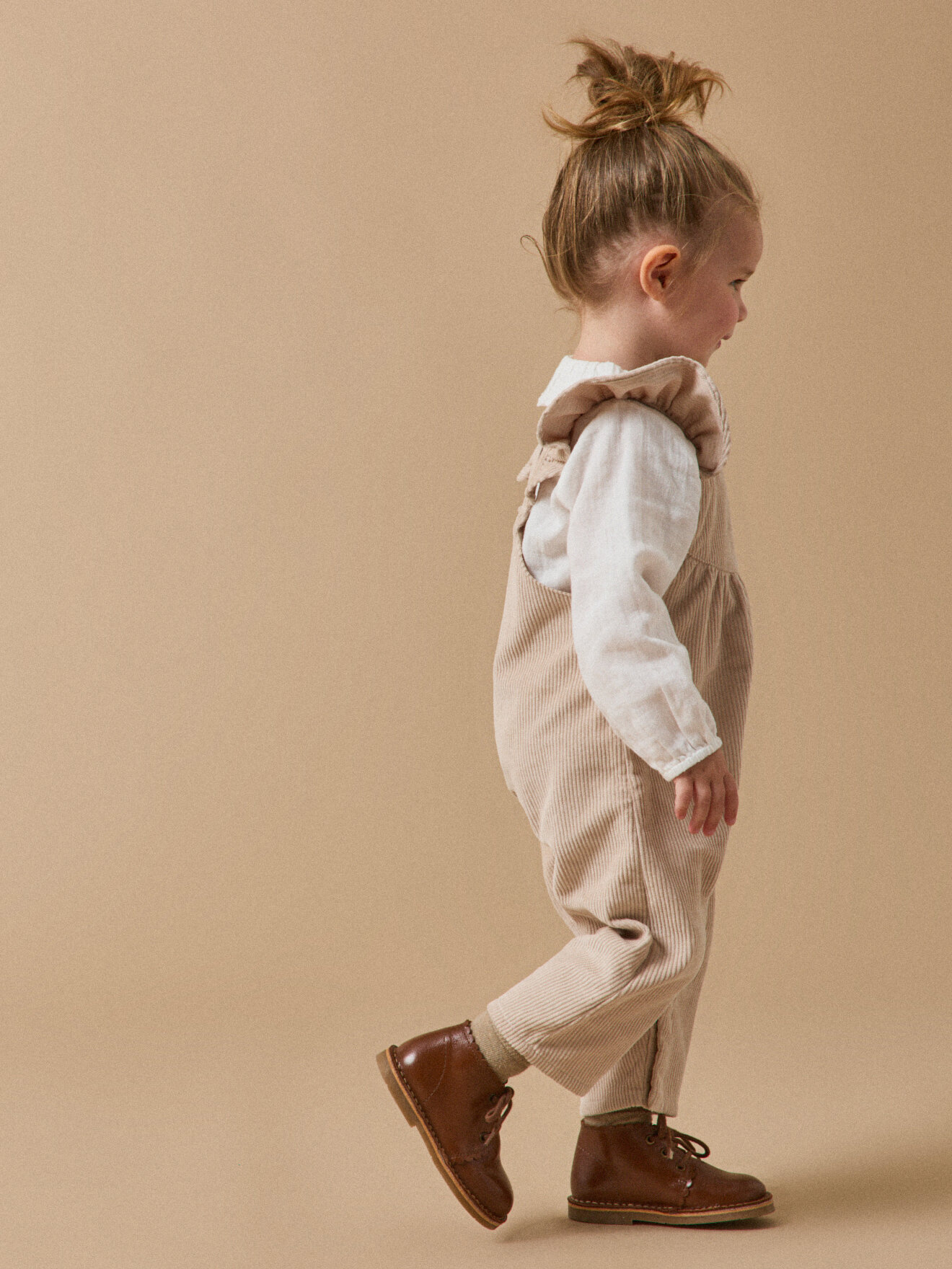 Corduroy overalls CYRILLUS Beige