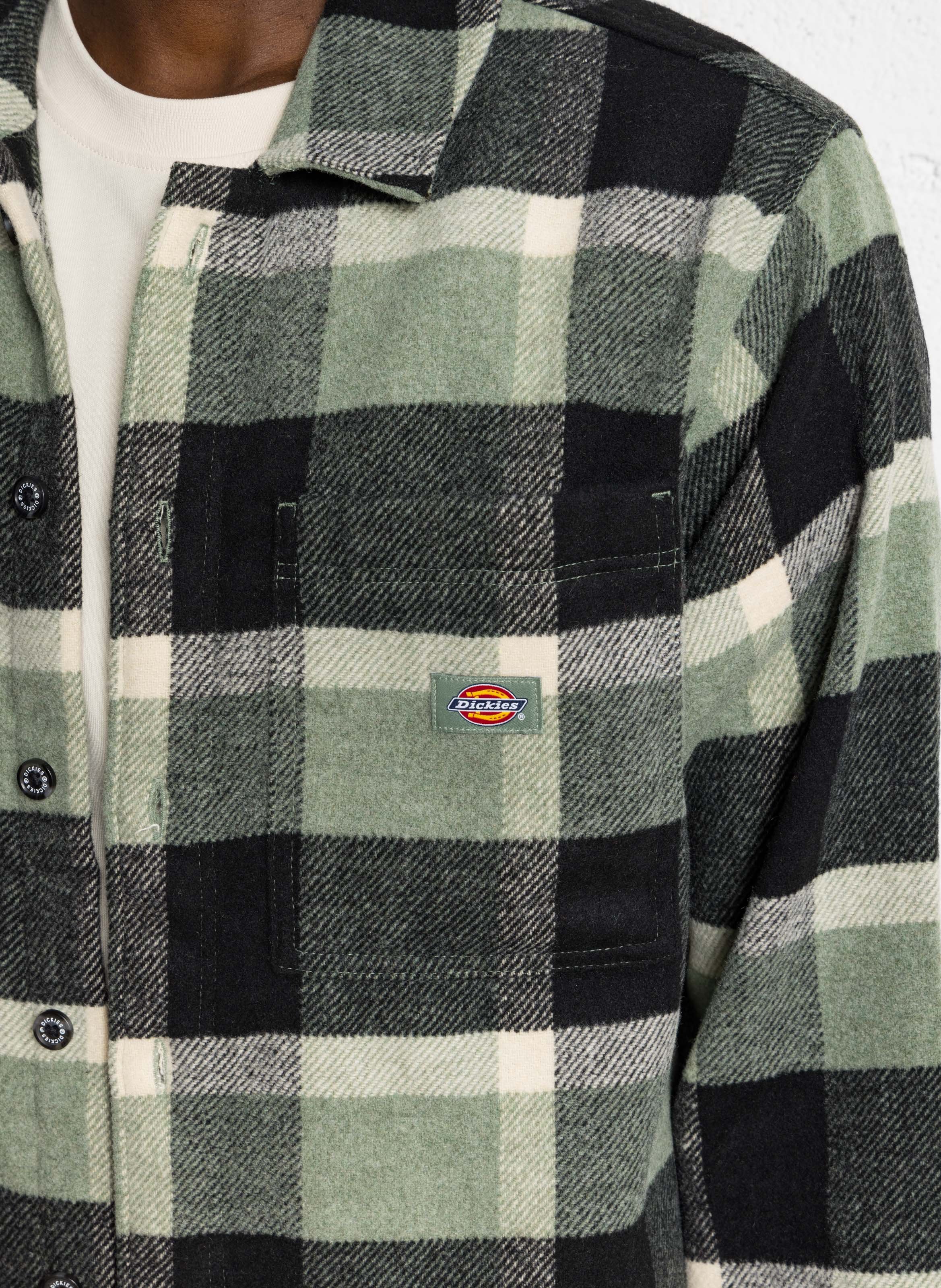 Recht overshirt met klassieke kraag DICKIES Groen