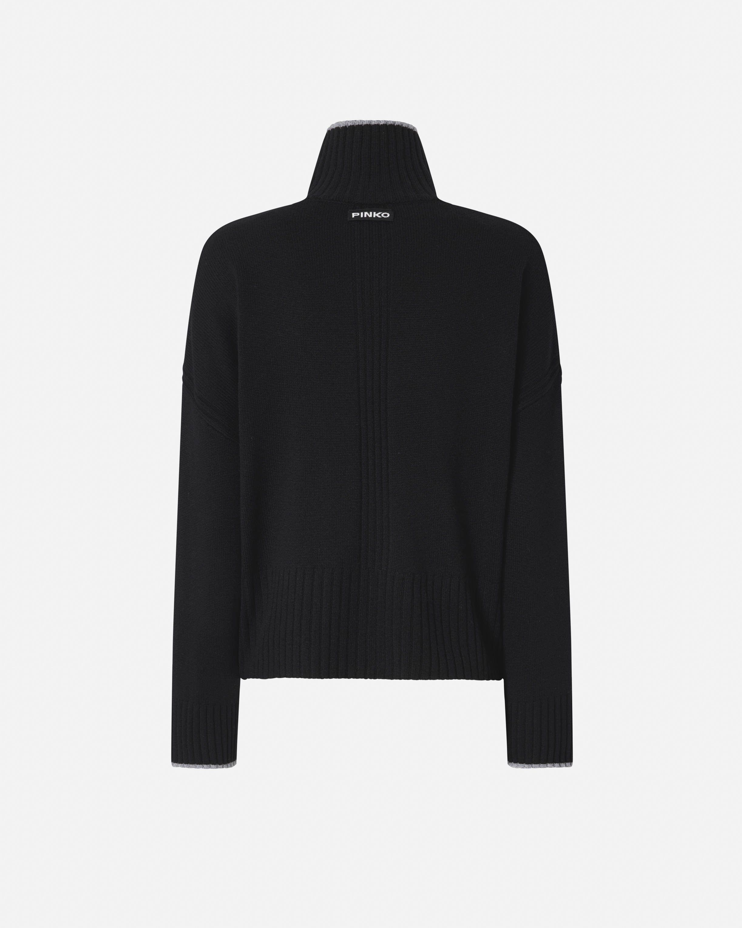 Knitted turtleneck sweater PINKO Black