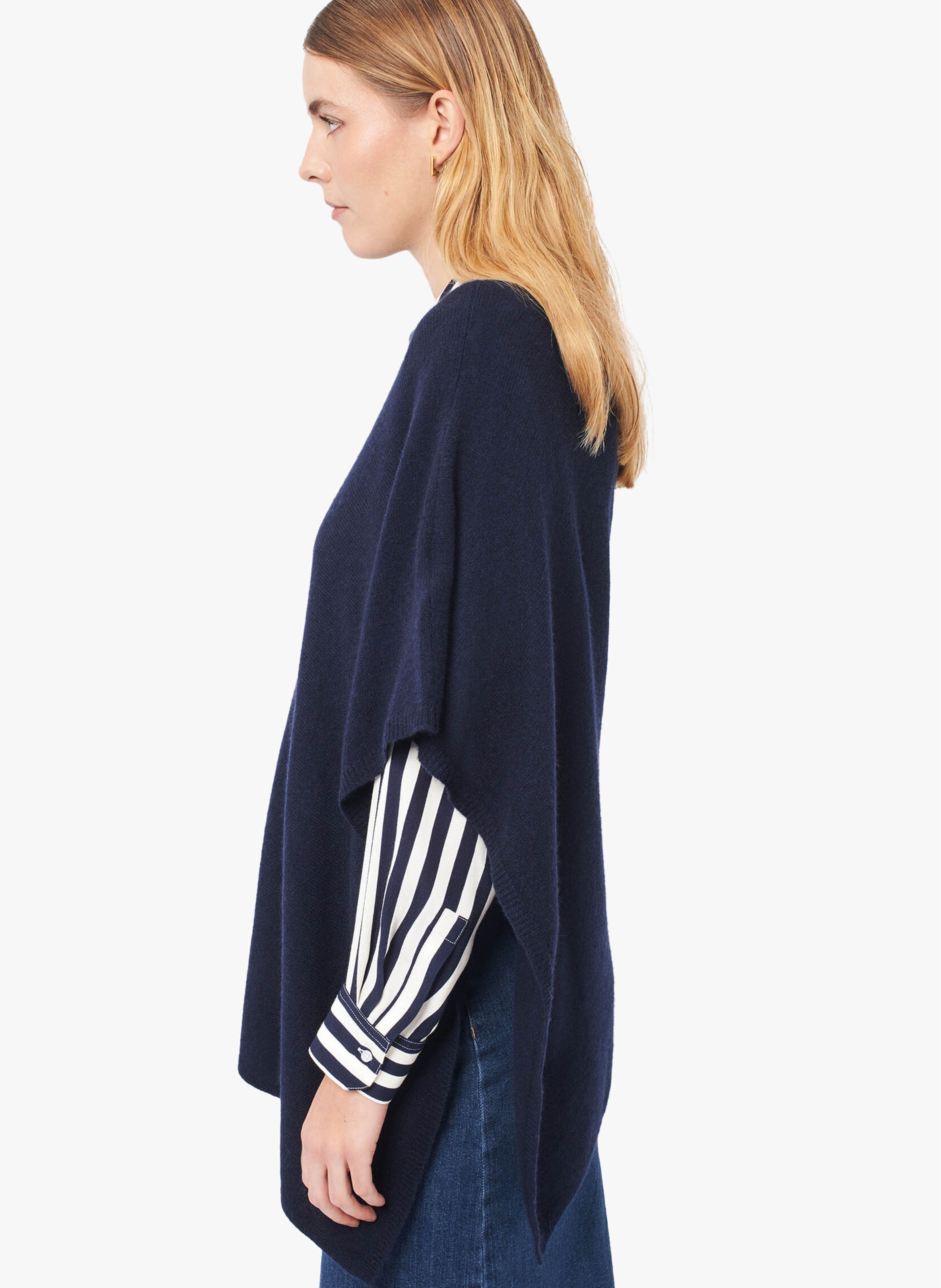 Poncho en cachemire CAROLL Bleu