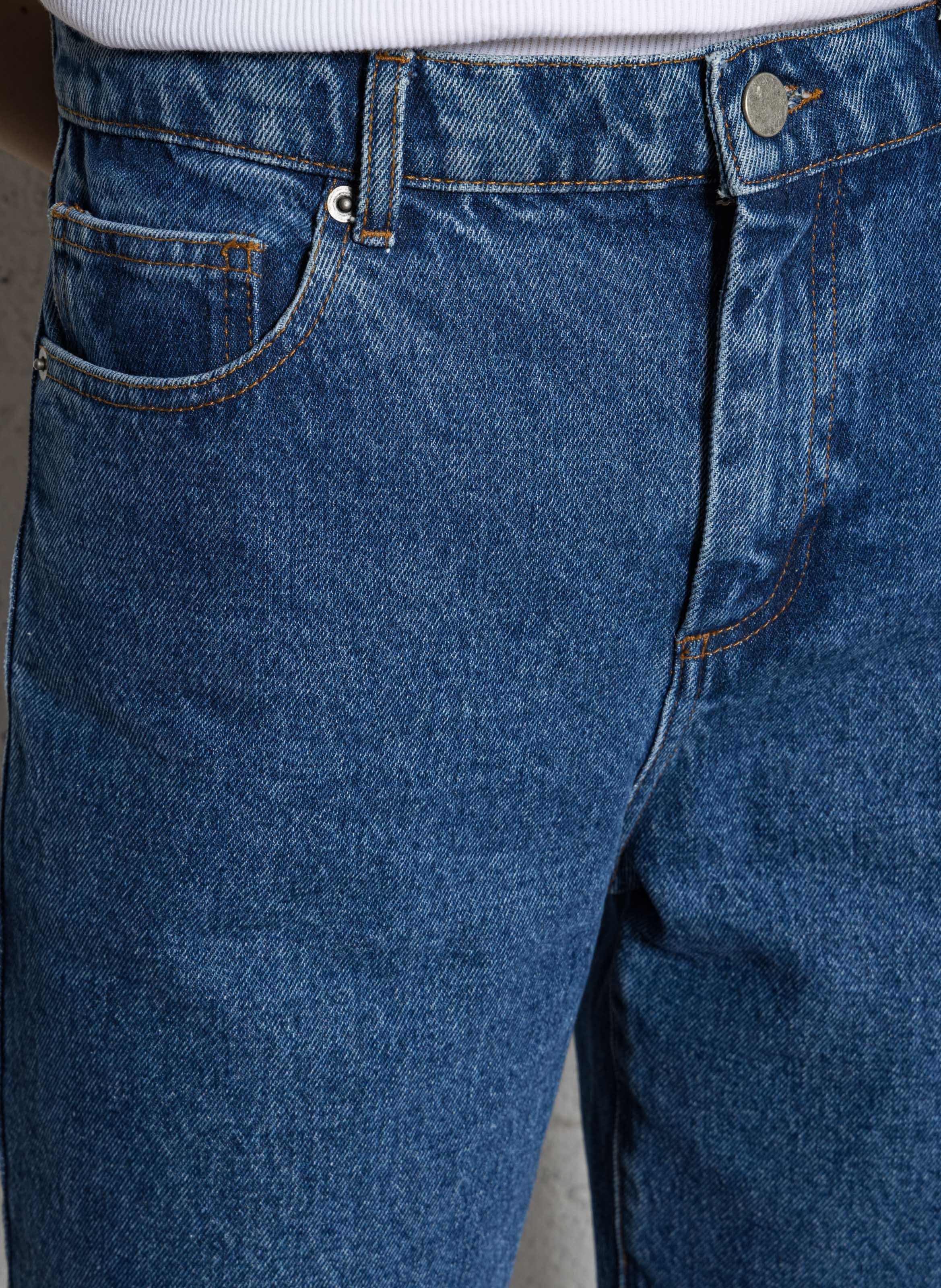 Jean droit en coton SOEUR Bleu