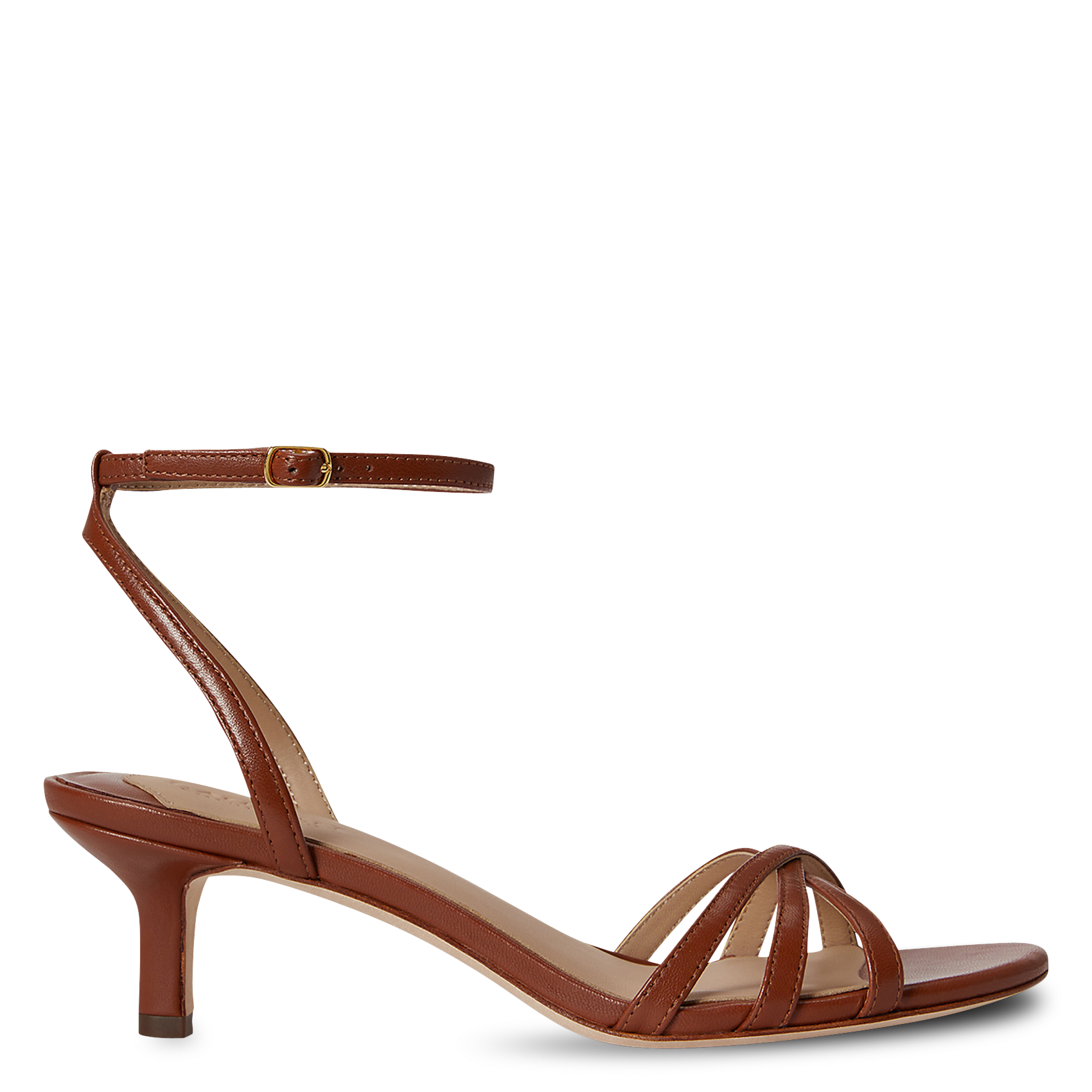 Sandales hautes en cuir LAUREN RALPH LAUREN Marron