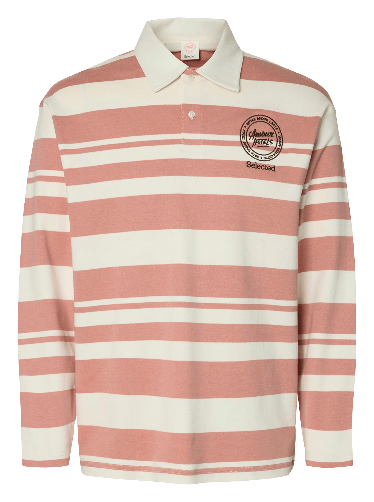 Gestreepte polo SELECTED Beige