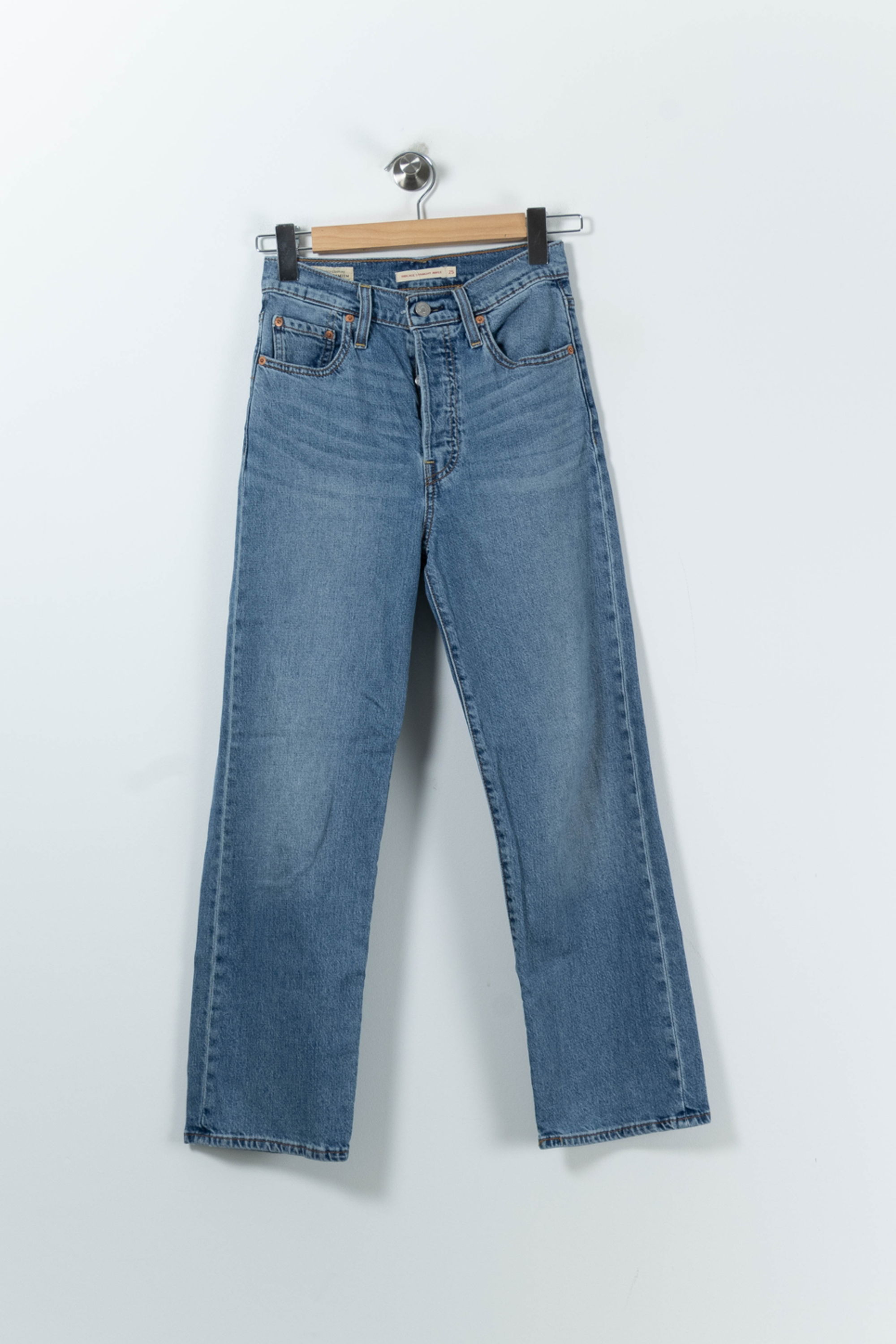 Cropped slim jeans with studs LEVI'S - Seconde main Blue