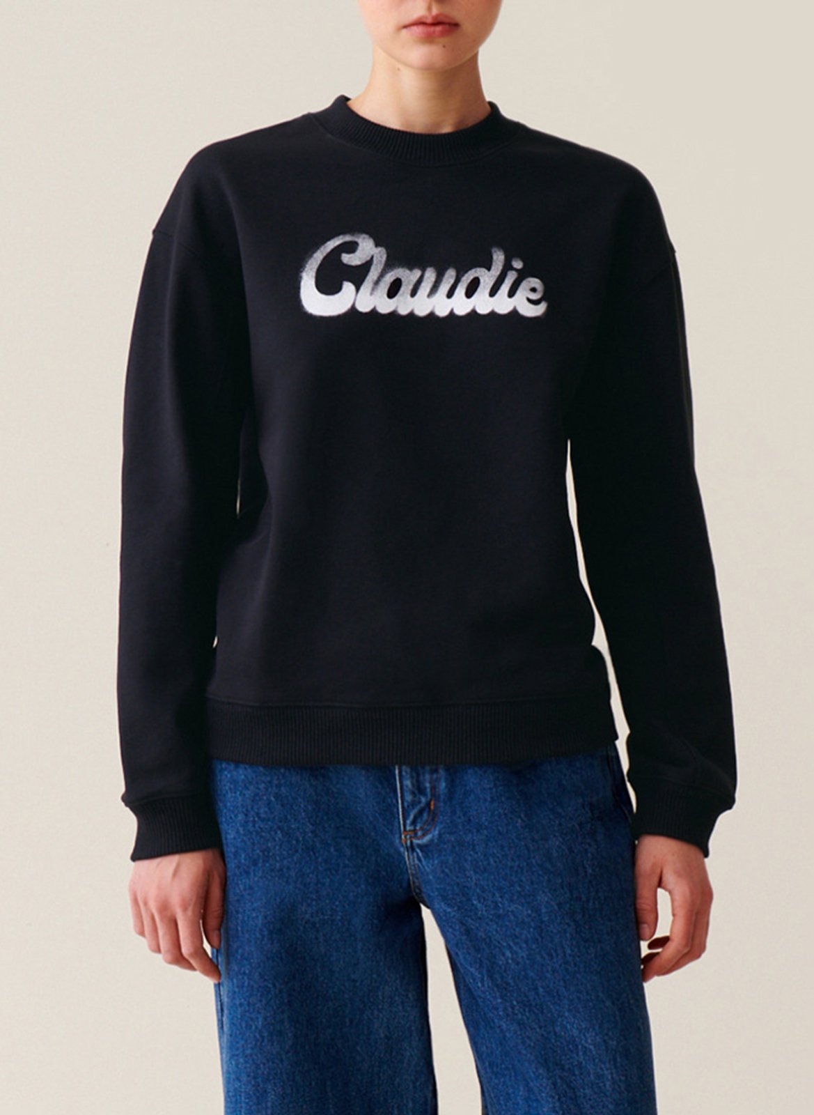 Sweatshirt ample imprimé en coton CLAUDIE PIERLOT
