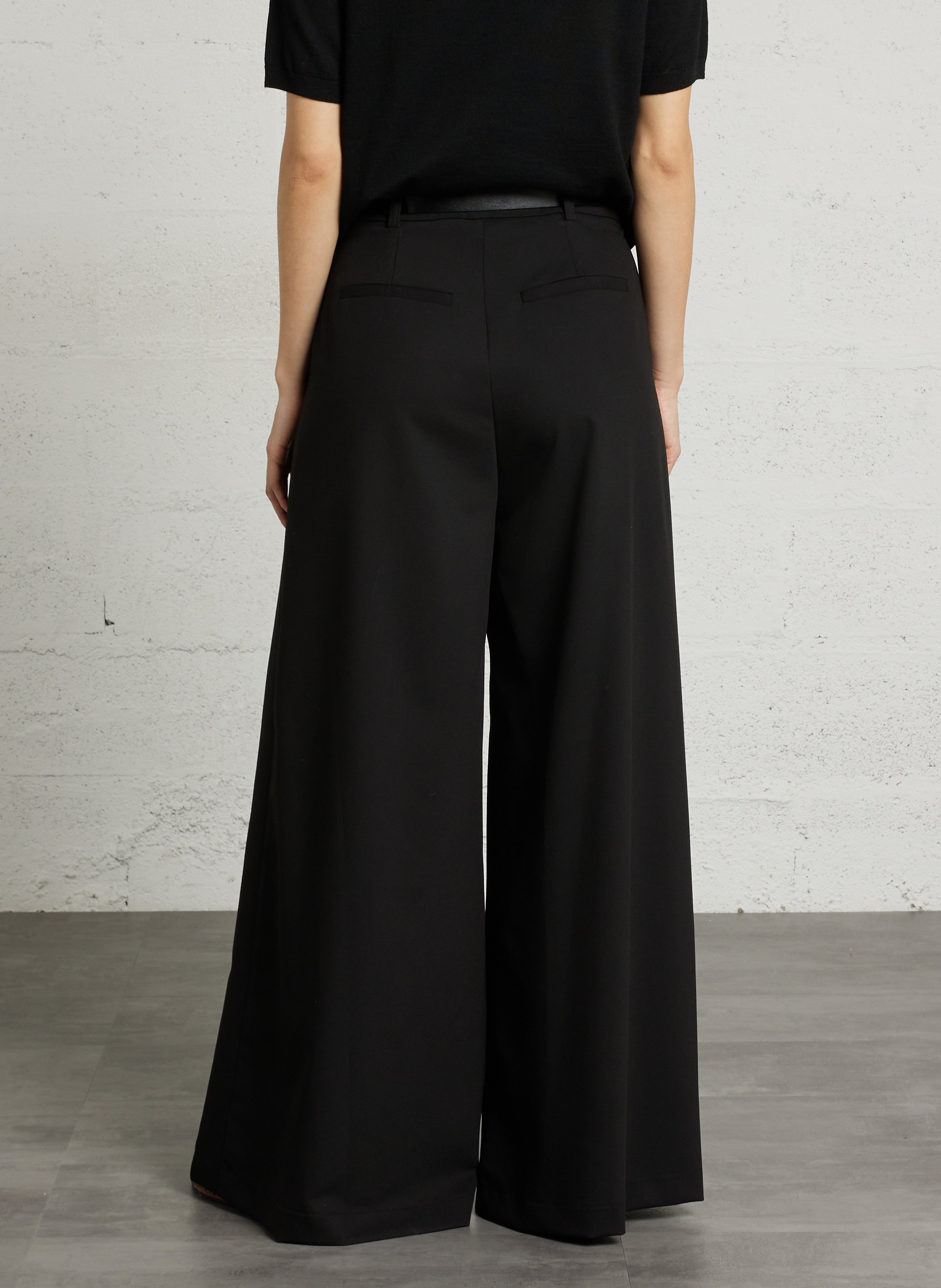 Wijde bandplooibroek met ceintuur IMPERIAL Zwart