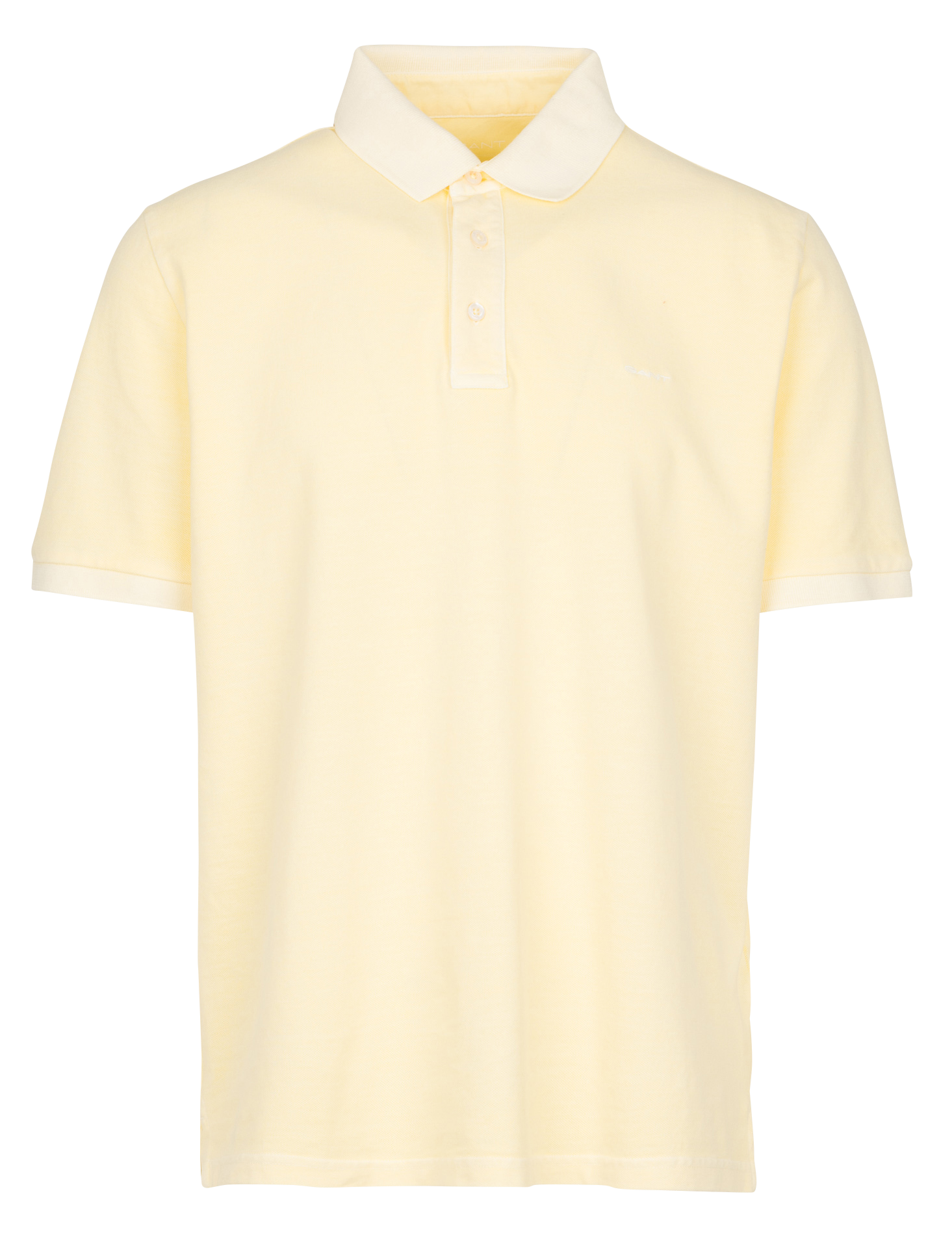 Straight cotton polo shirt GANT Yellow
