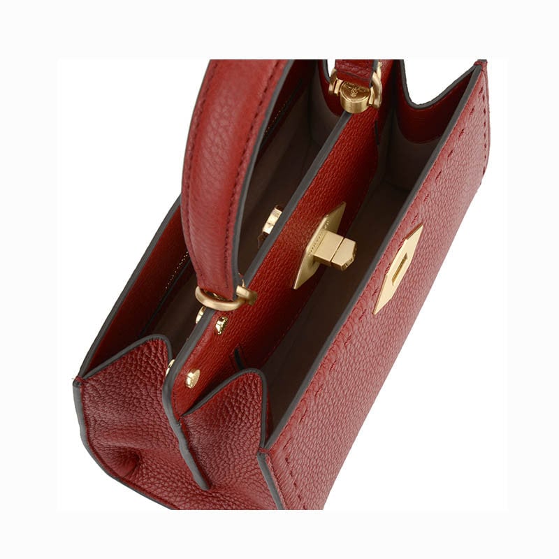 Handbag in calfskin Red