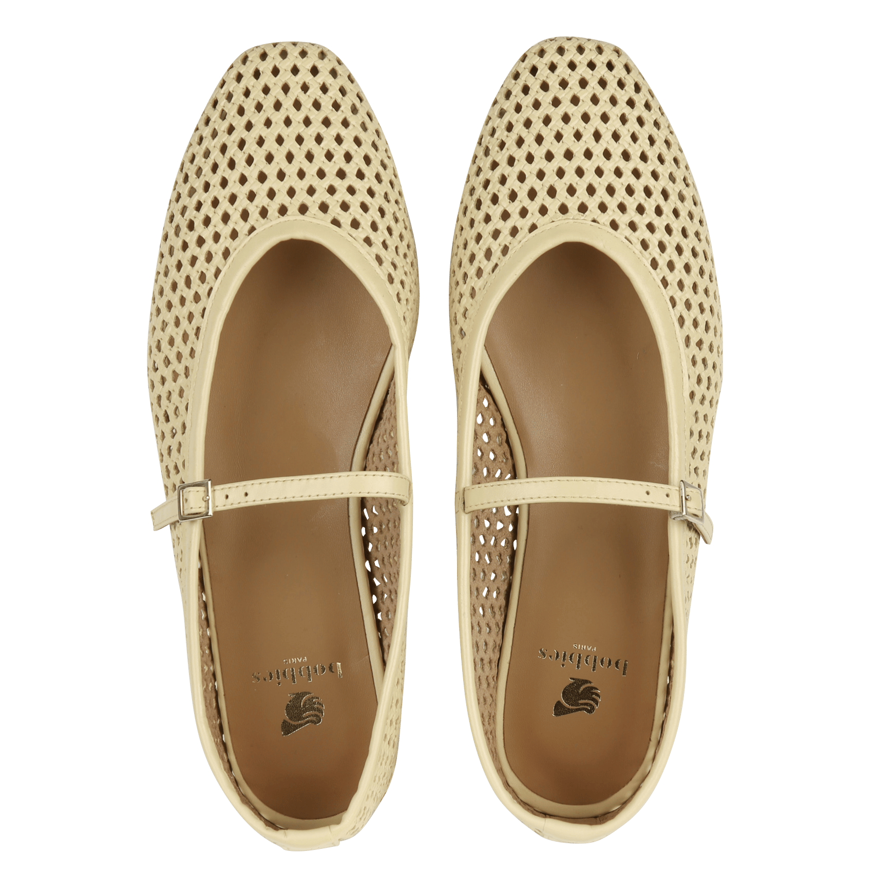 Ruimvallende, katoenen top met ronde hals en print BOBBIES Geel