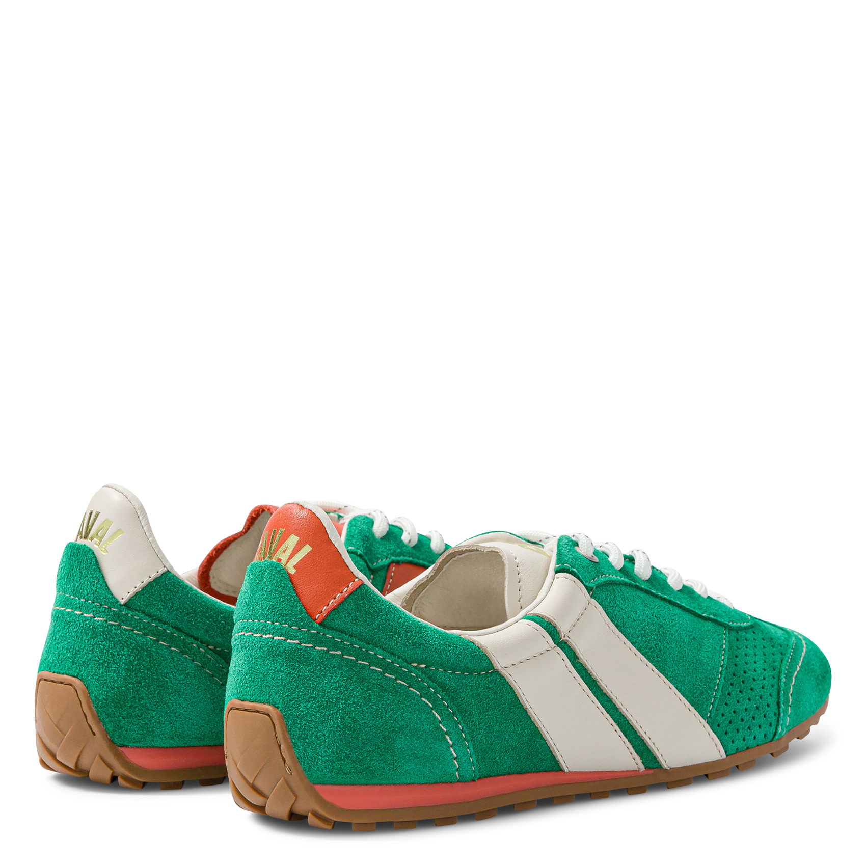 Niedrige Veloursleder-Sneaker CAVAL Grun