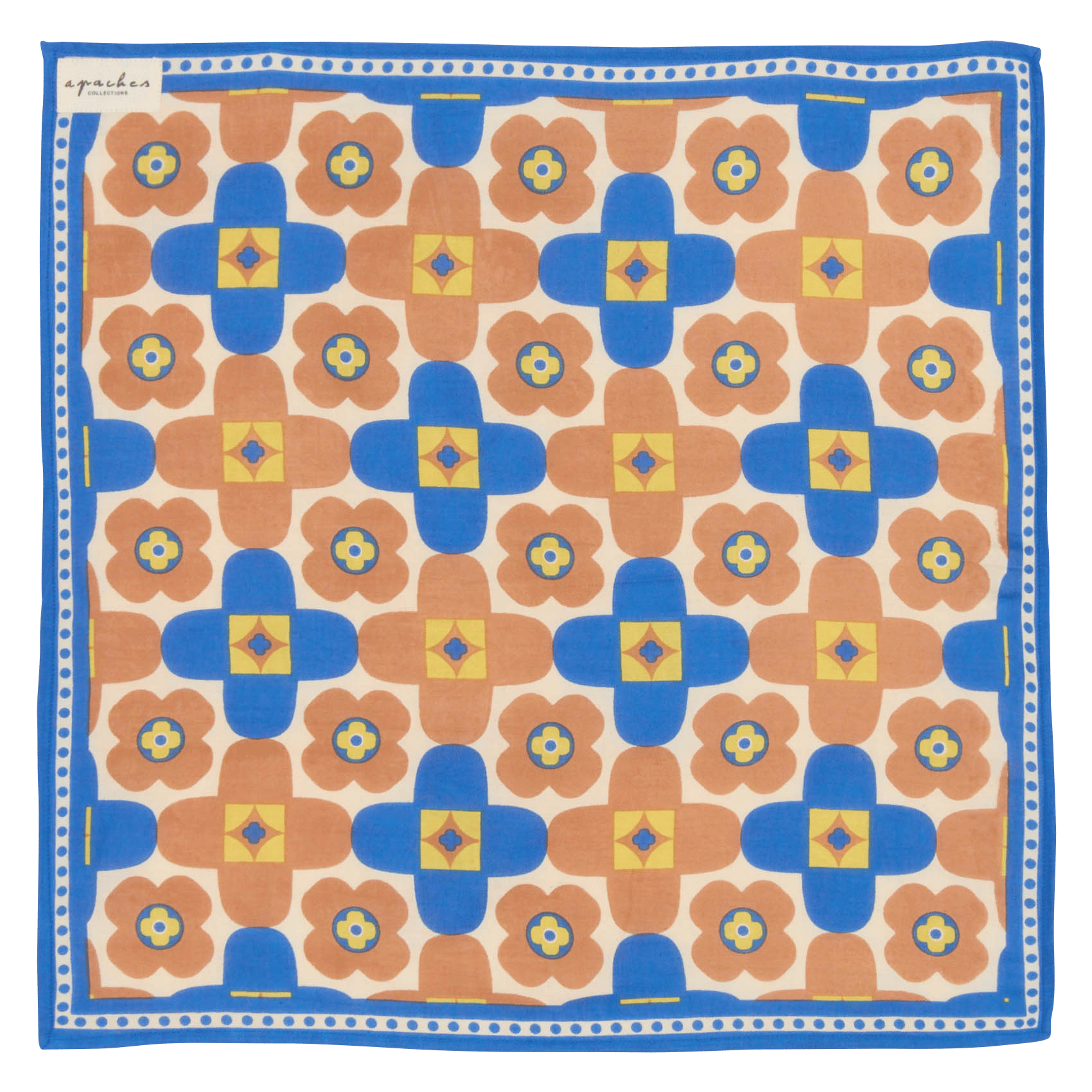 Baumwolltuch mit Print APACHES COLLECTIONS Blau