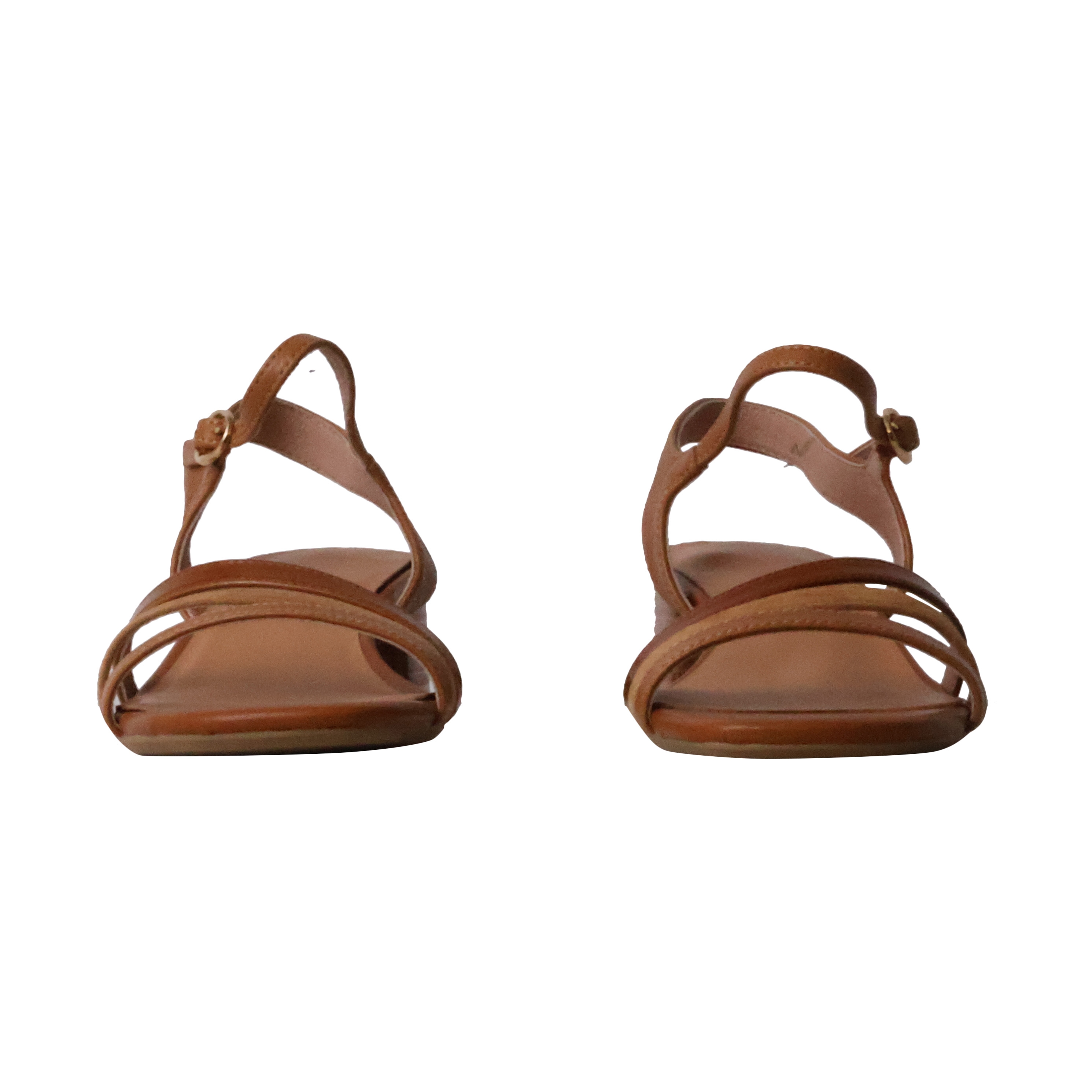 Luan leather heel sandals EMILIE KARSTON Brown