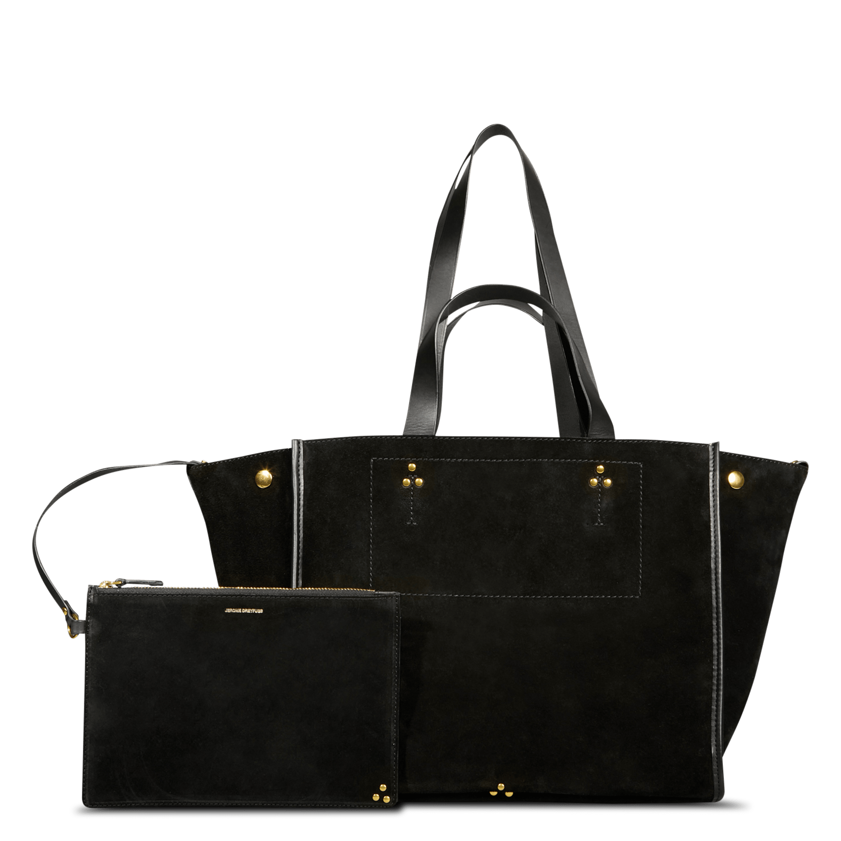 Leather tote bag JEROME DREYFUSS Black
