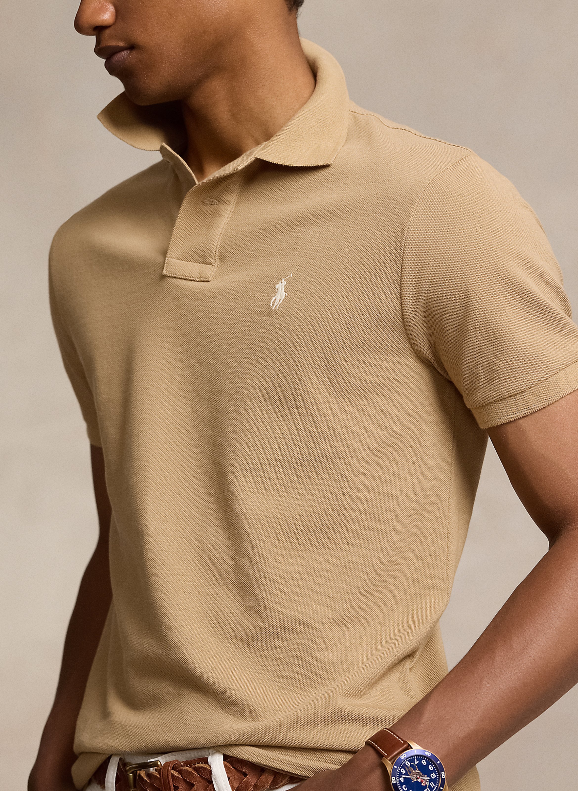Poloshirt aus Baumwolle, Slim Fit POLO RALPH LAUREN Beige