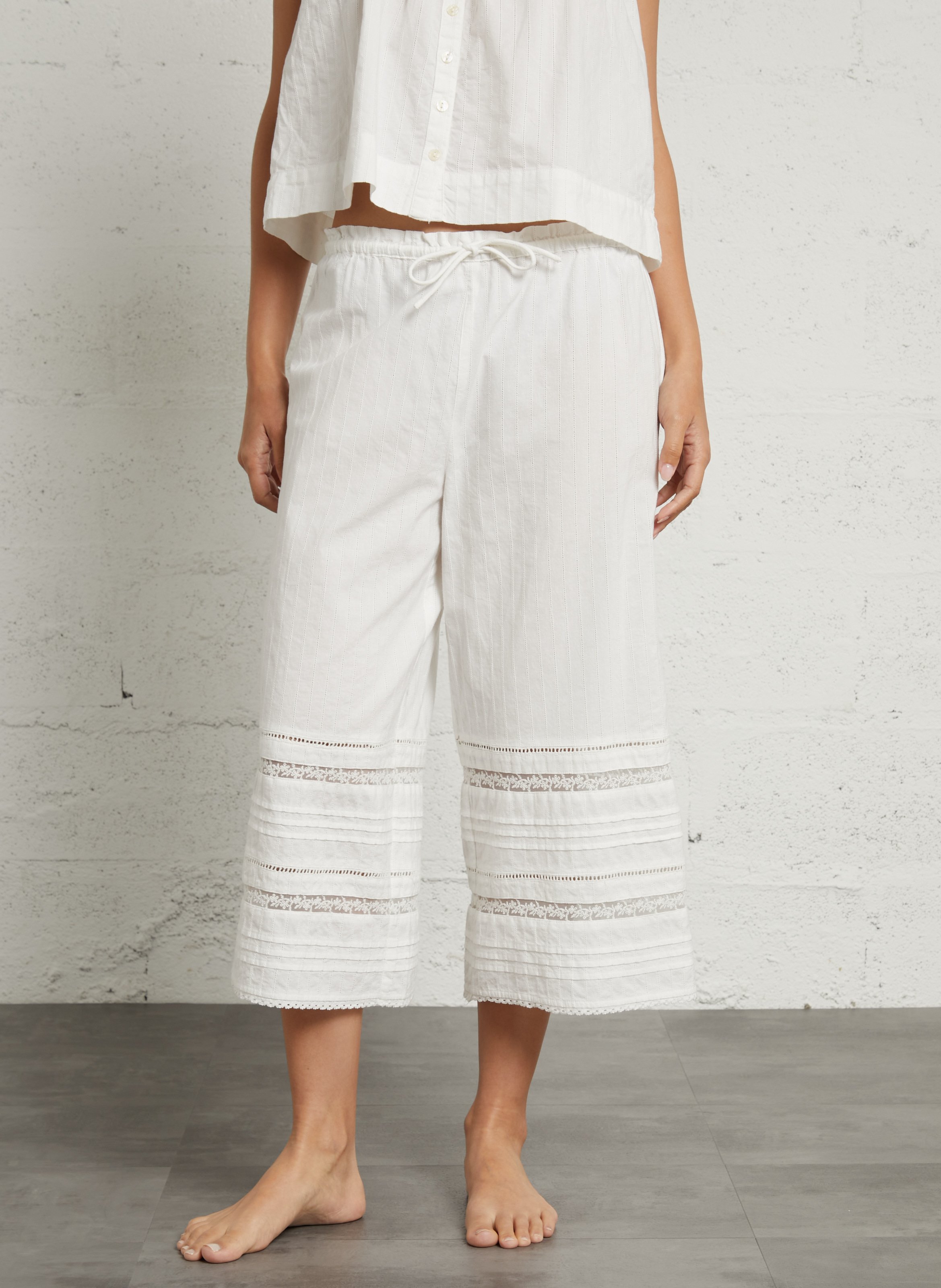 Pantalón corto de algodón orgánico DAMSON MADDER Blanco