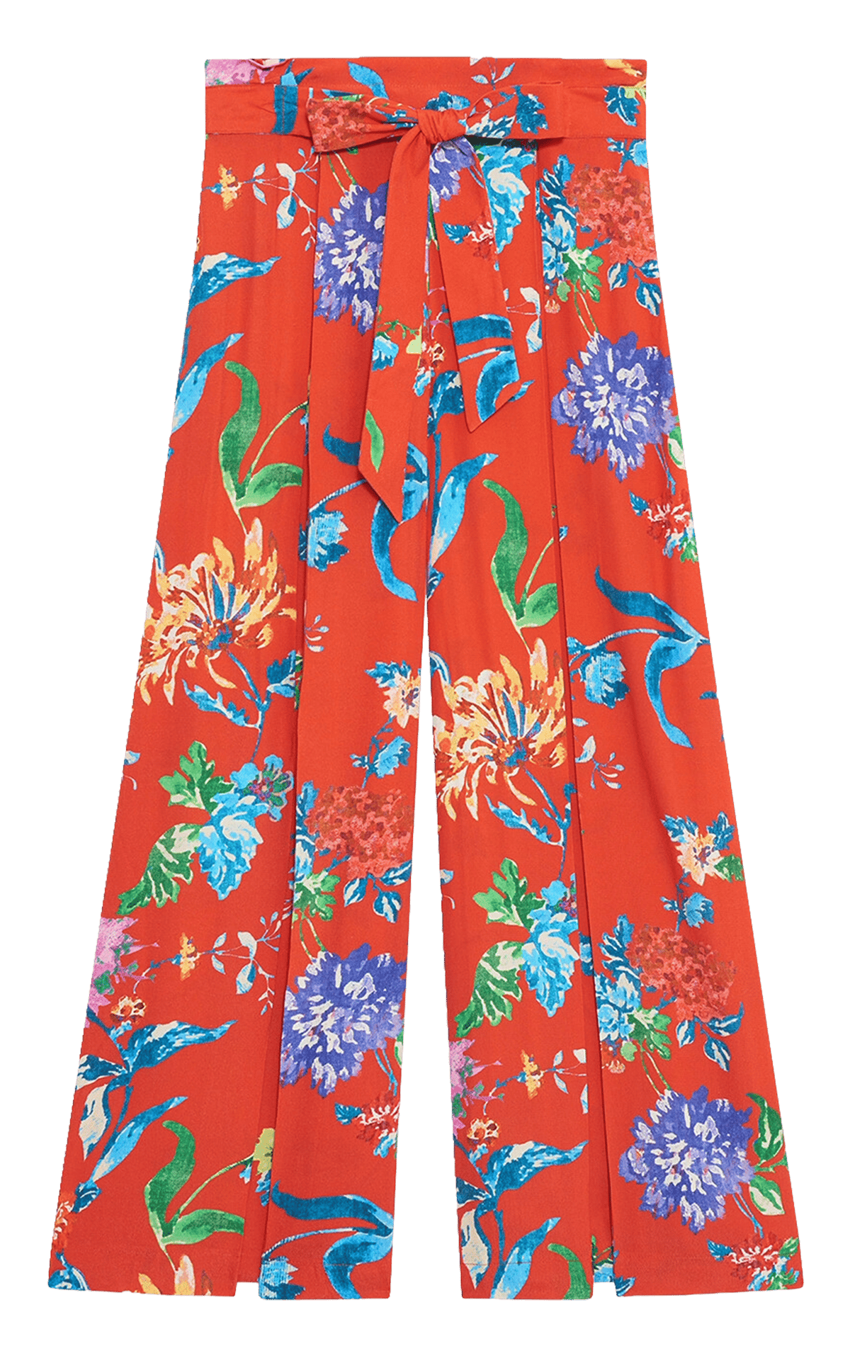 Printed wide-leg pants CAROLL Red