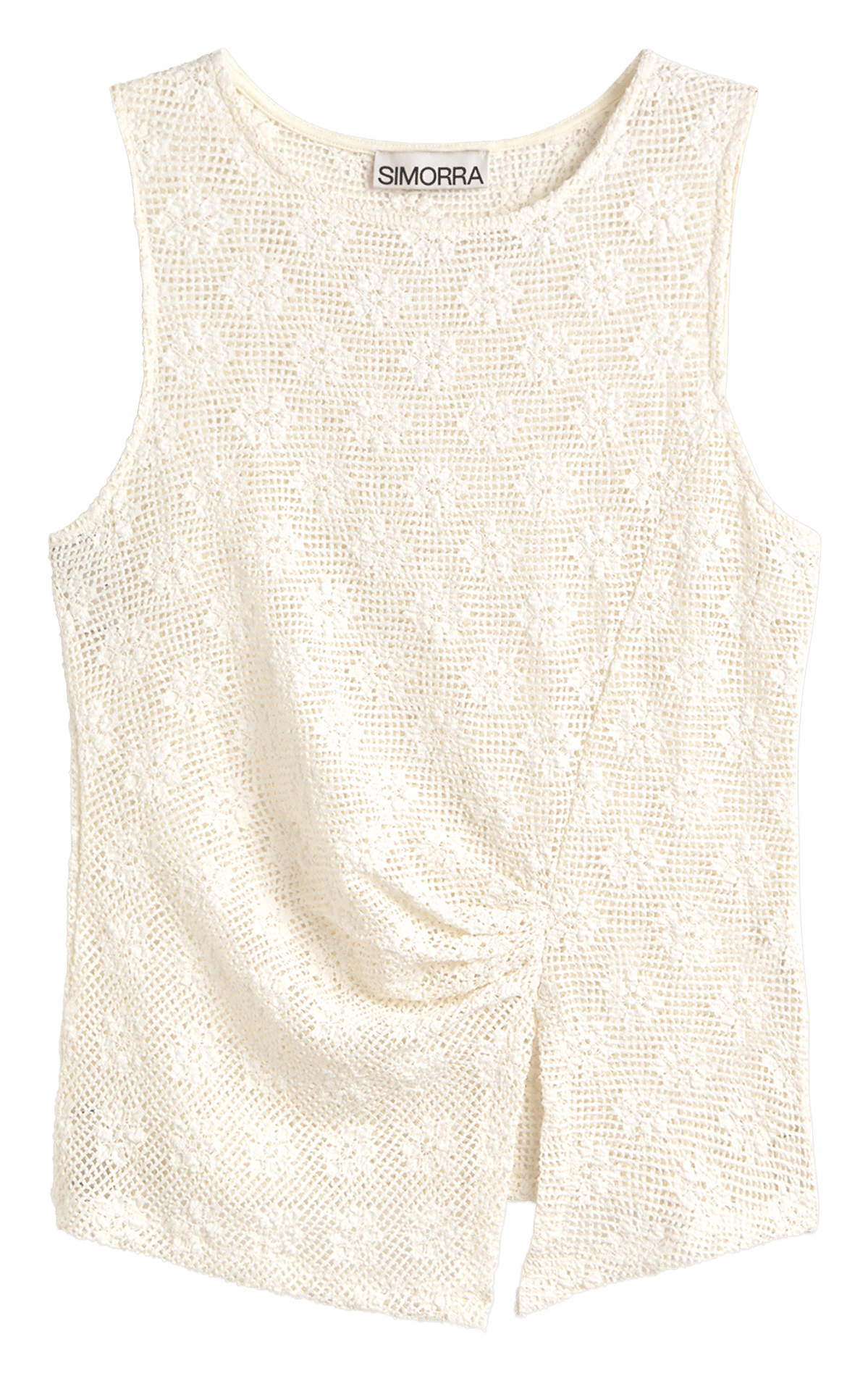 Sleeveless top with floral detail SIMORRA Beige