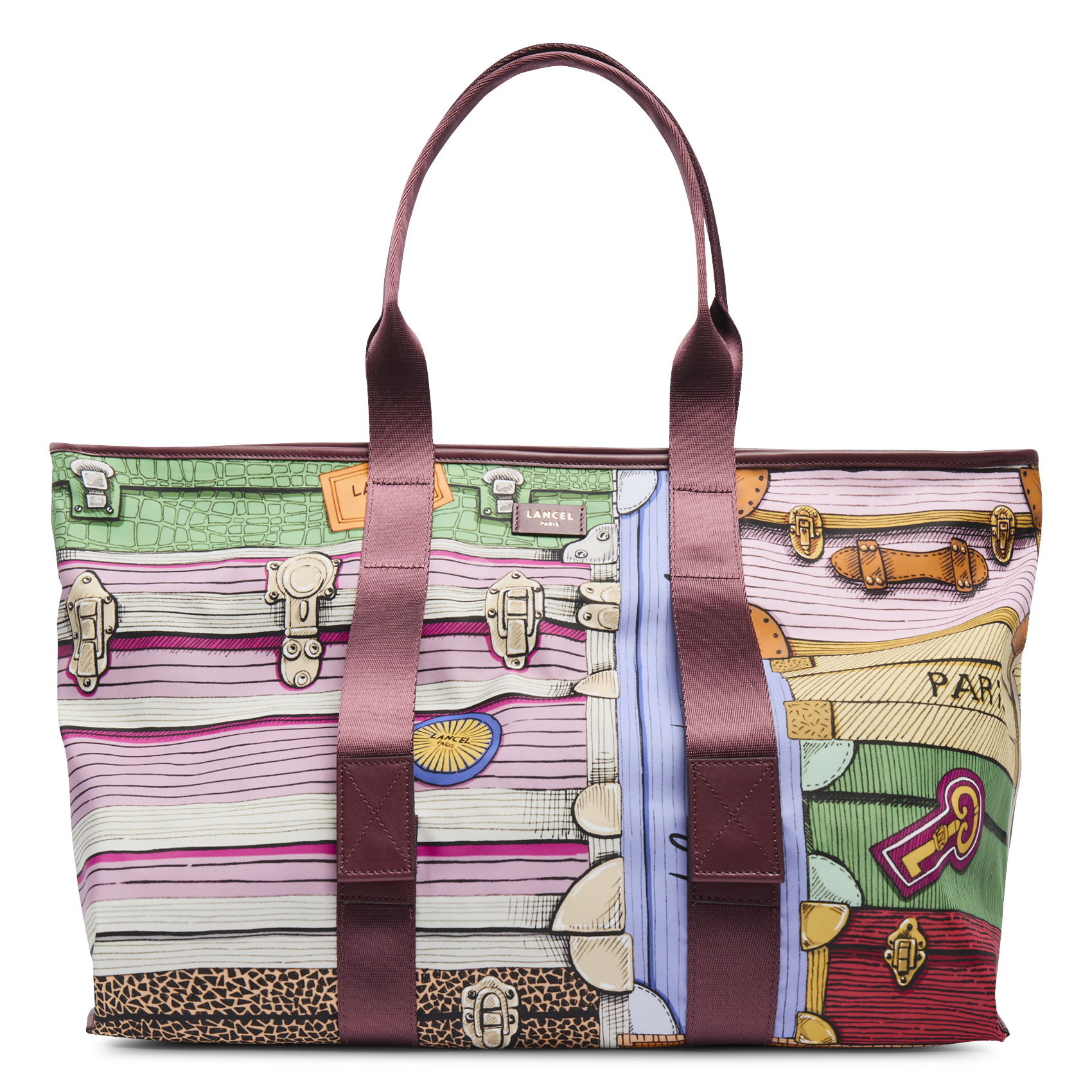 Printed tote bag LANCEL Multicolored