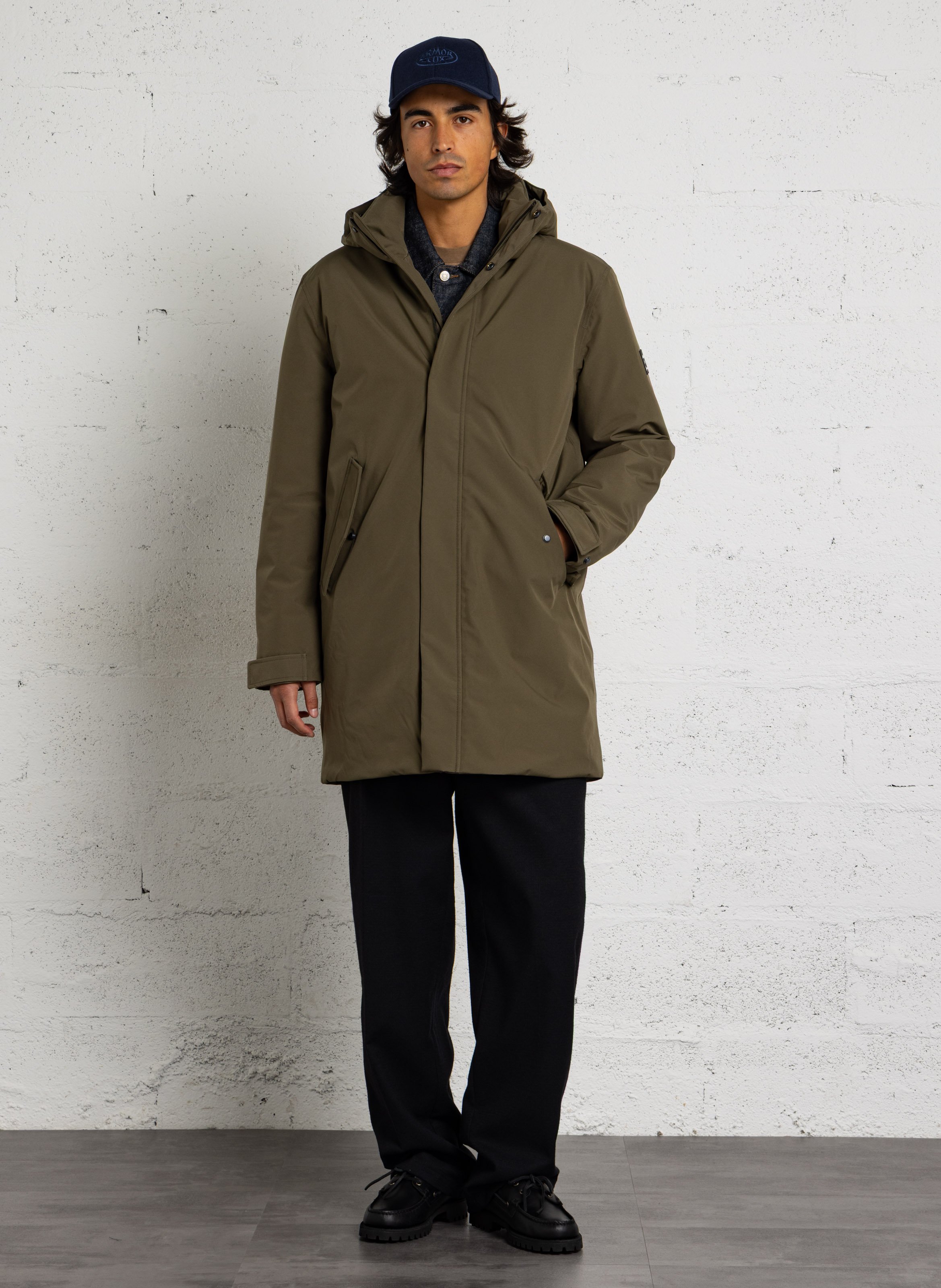 Waterdichte parka met opstaande kraag ARMOR LUX Groen