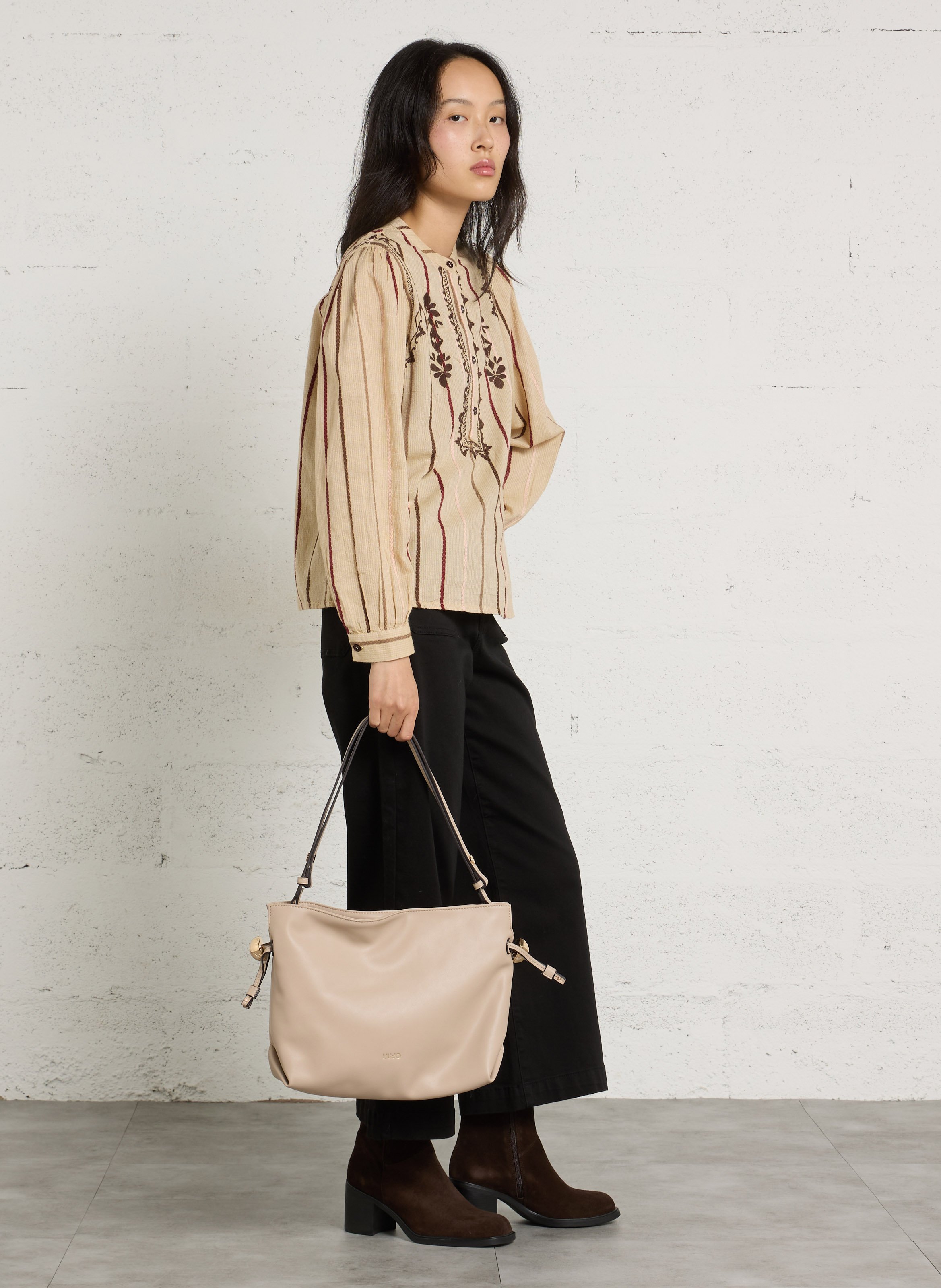 Sac porté épaule effet cuir LIU JO Beige