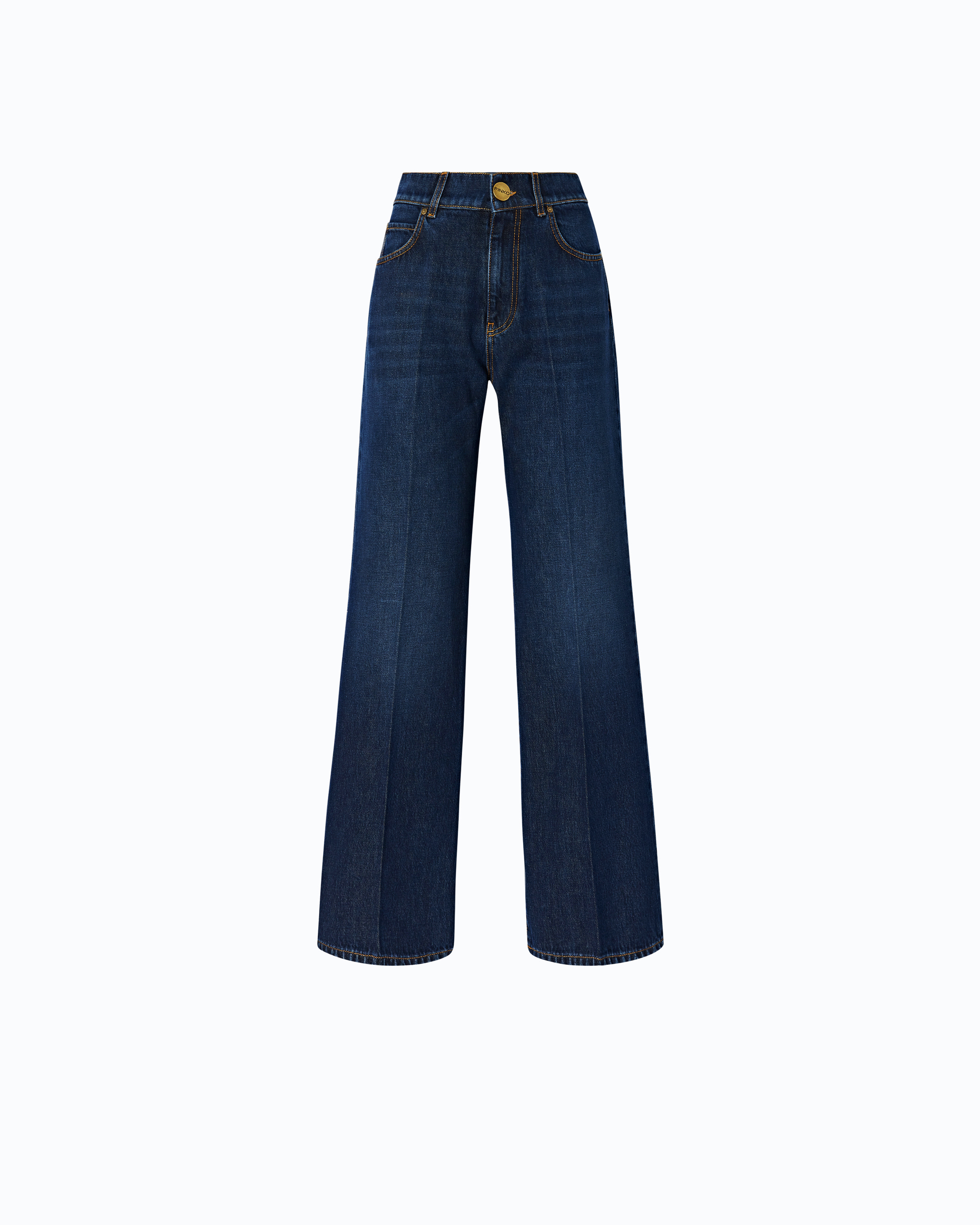 Wide-leg jeans with a sharp crease PINKO Blue