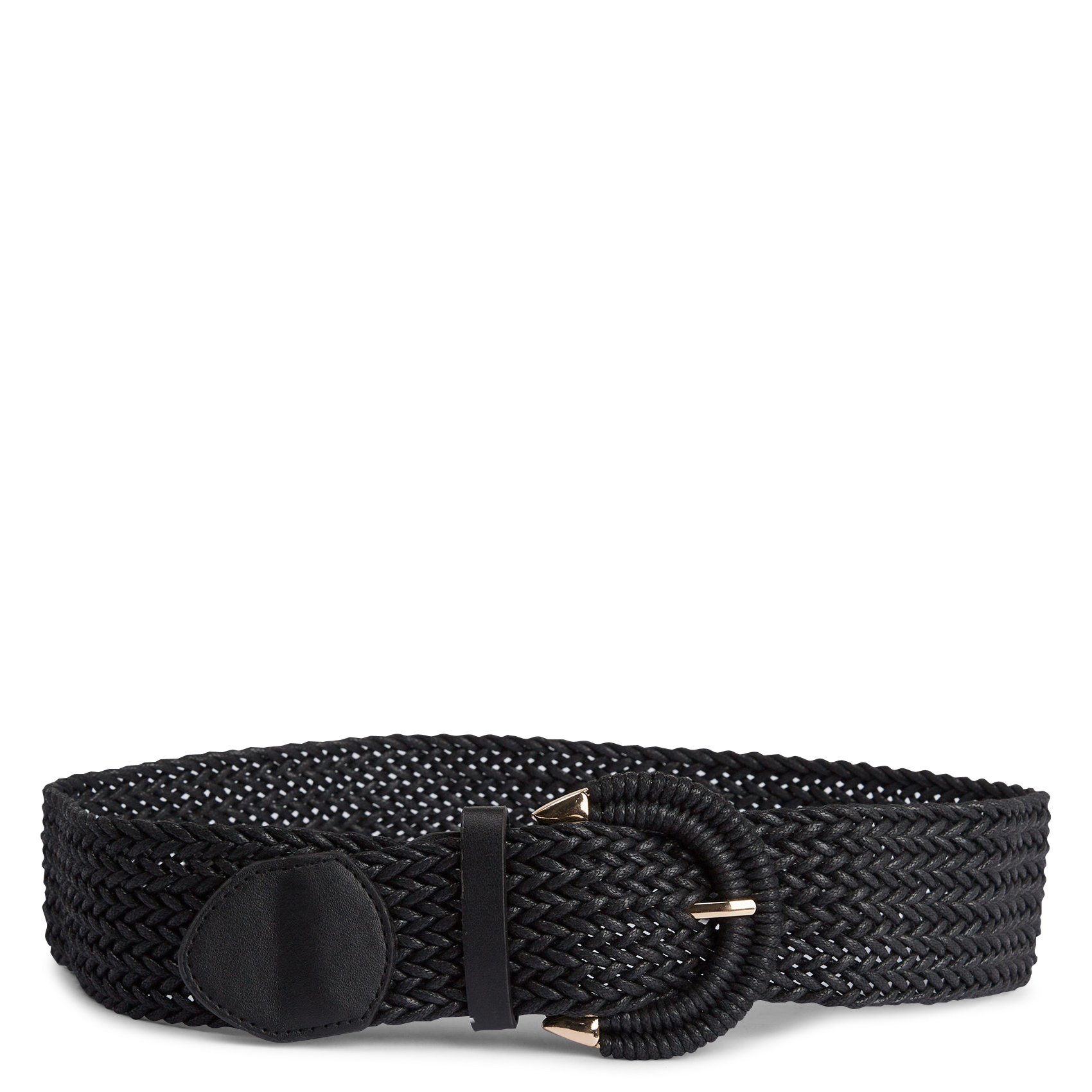Wide braided belt LA FEE MARABOUTEE Black