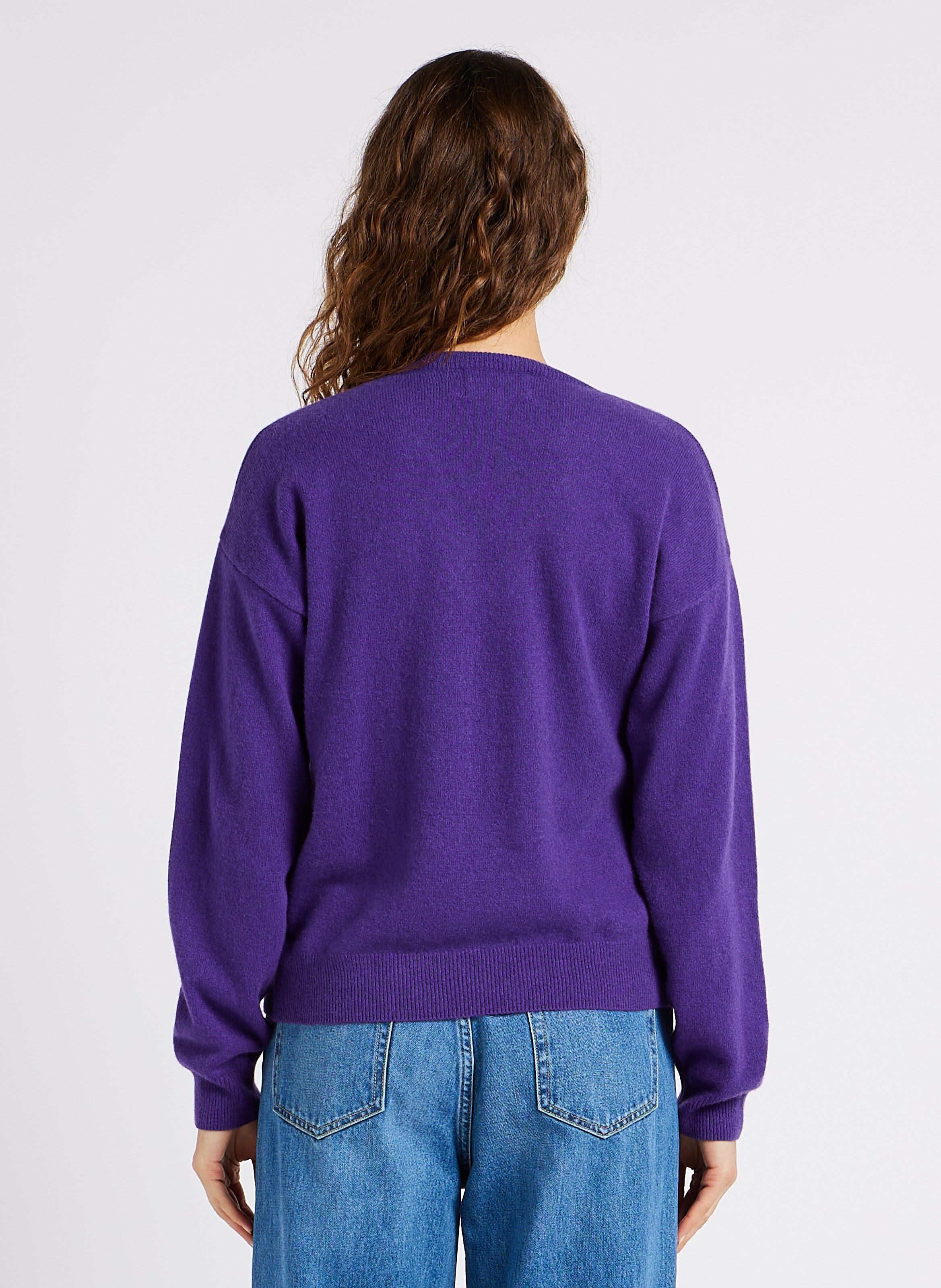 Pull cachemire violet outlet femme